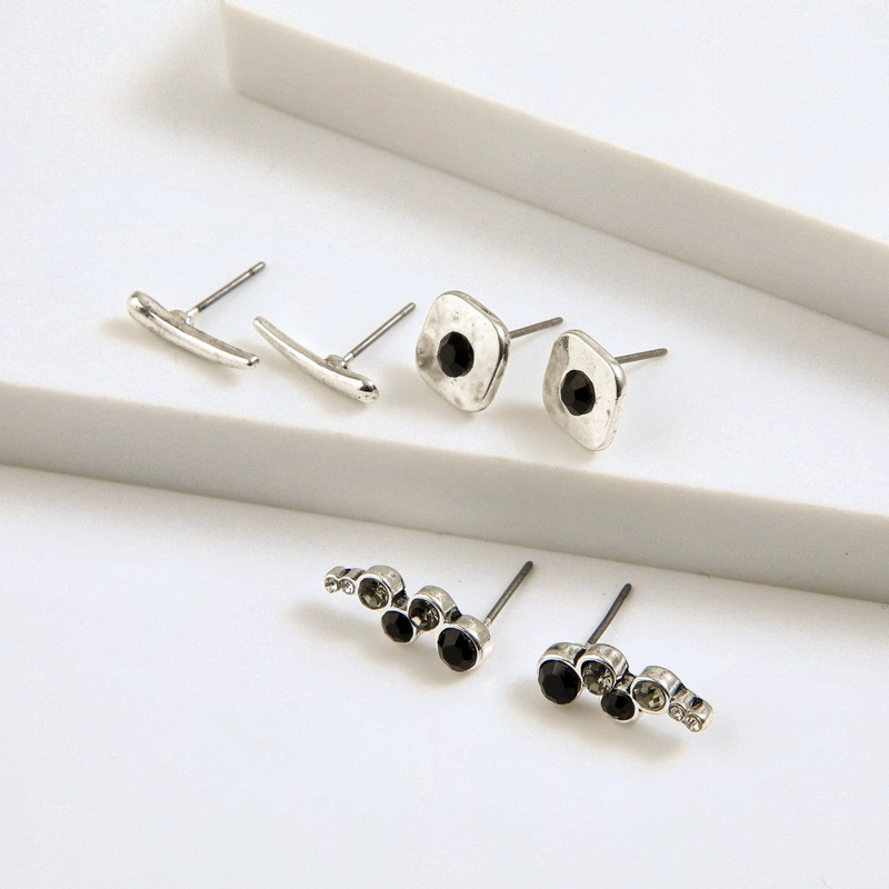 SET DE AROS ELBA SILVER TATIENNE - 1