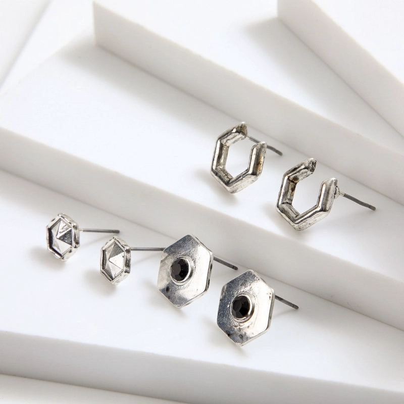 SET DE AROS ADIA SILVER TATIENNE - 1