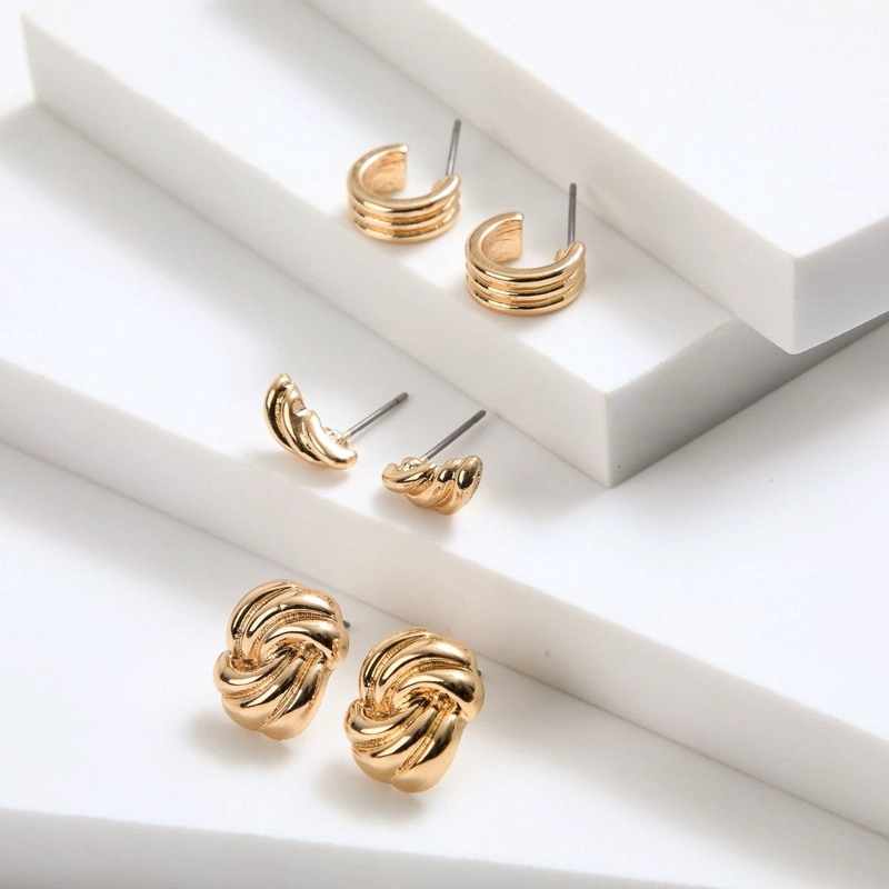 SET DE AROS AINA DORADO TATIENNE - 1