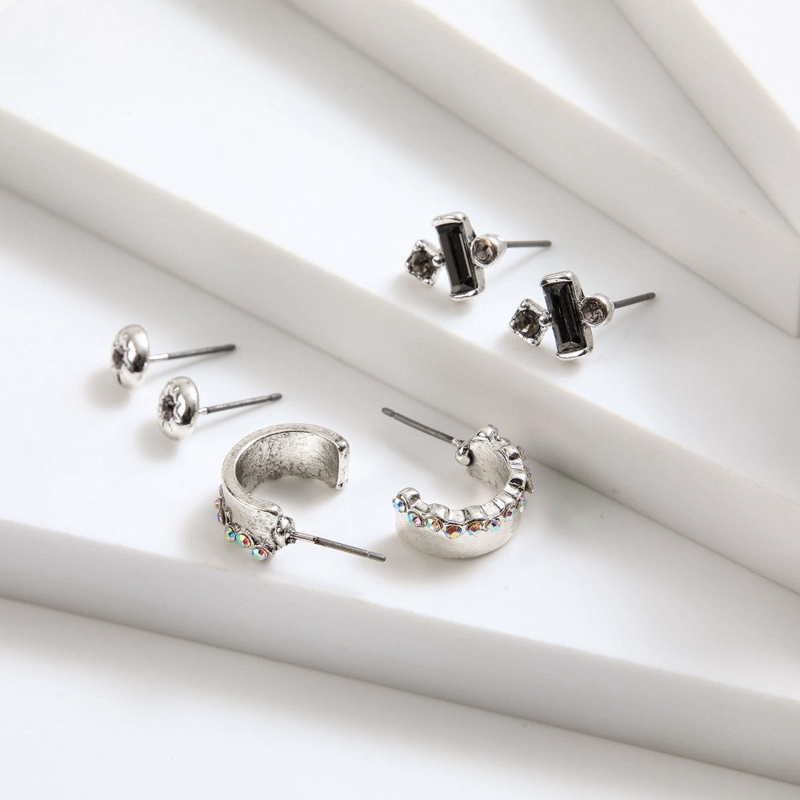 SET DE AROS ELIA SILVER TATIENNE - 1