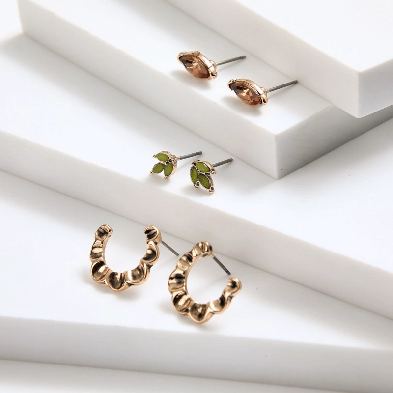 SET DE AROS ELISA DORADO TATIENNE - 1