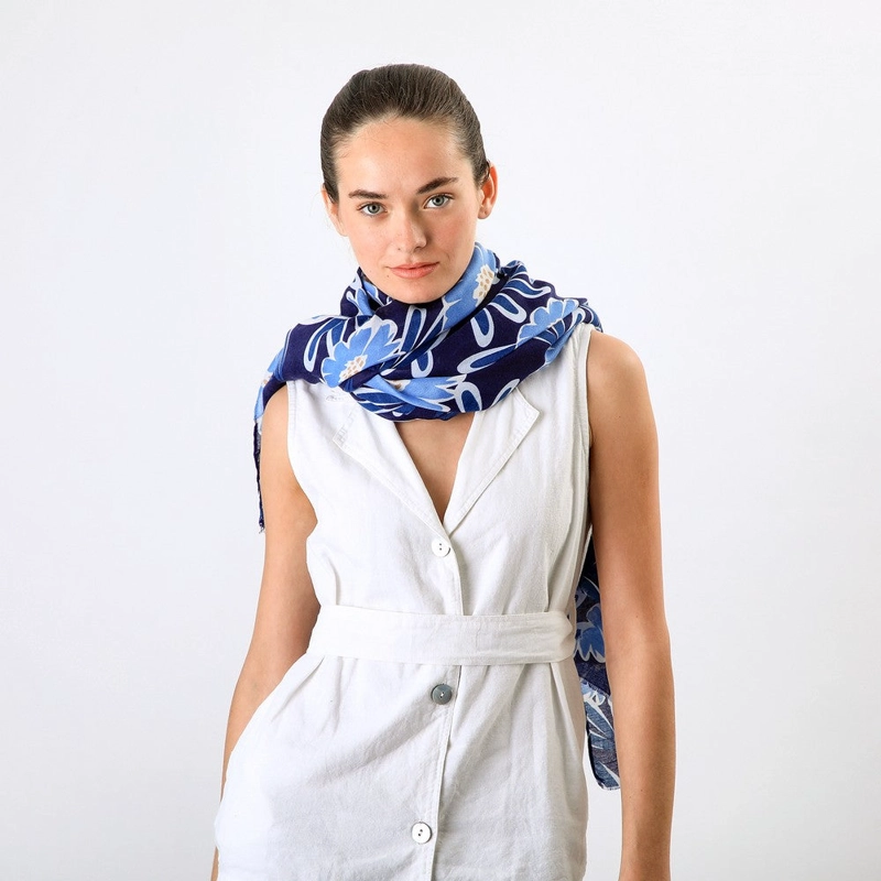 PAÑUELO ESTAMPADO MIKEL BLUE TATIENNE - 2