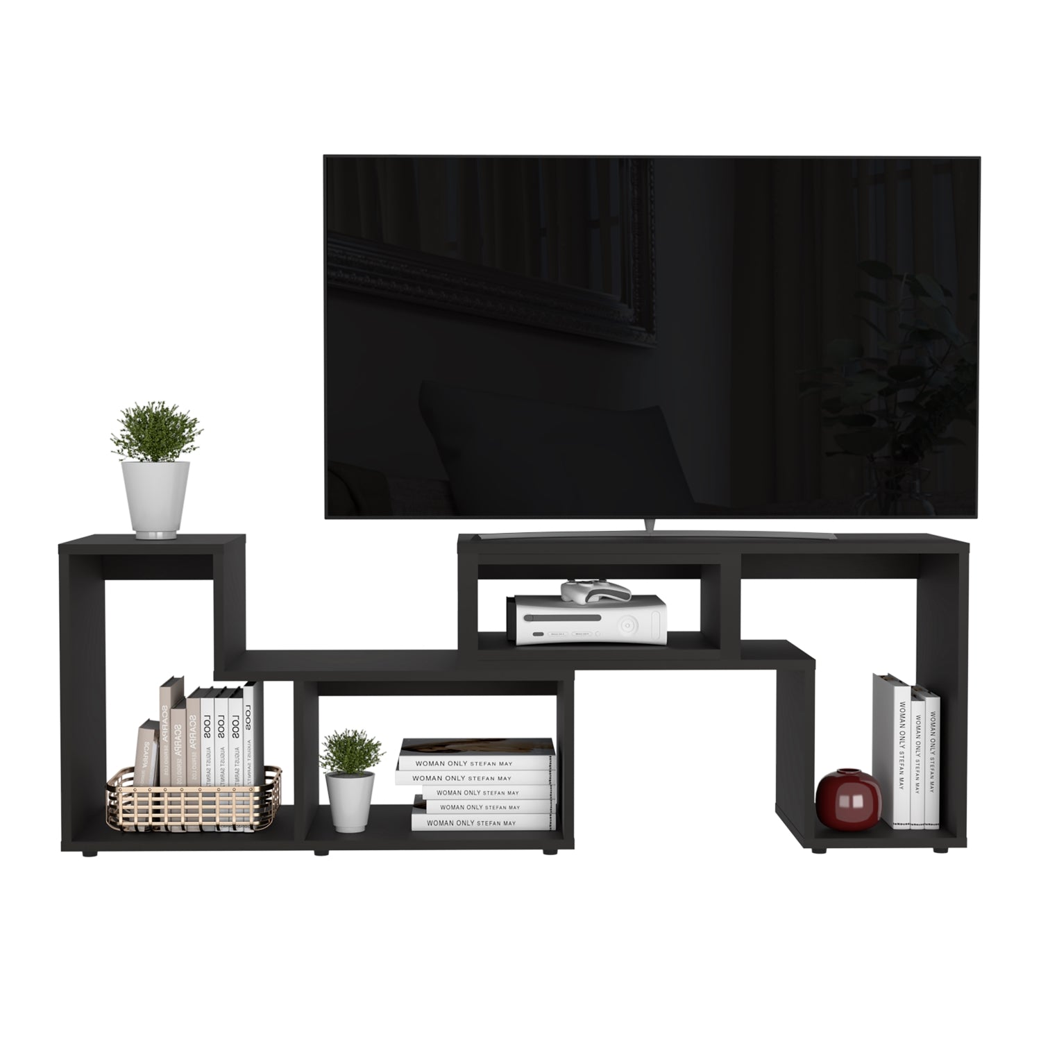 RACK TV FMFURNITURE NEGRO 40' EXTENSIBLE FM 036N - 4