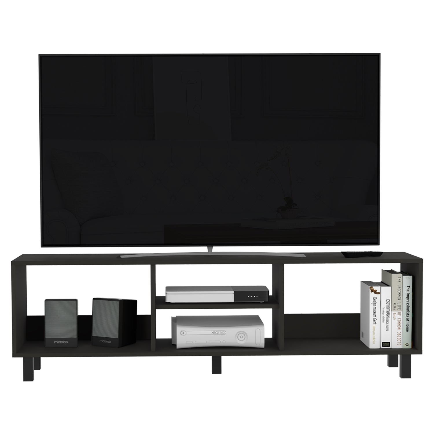 RACK TV FMFURNITURE NEGRO 70' MULTIUSOS FM 042N - 3