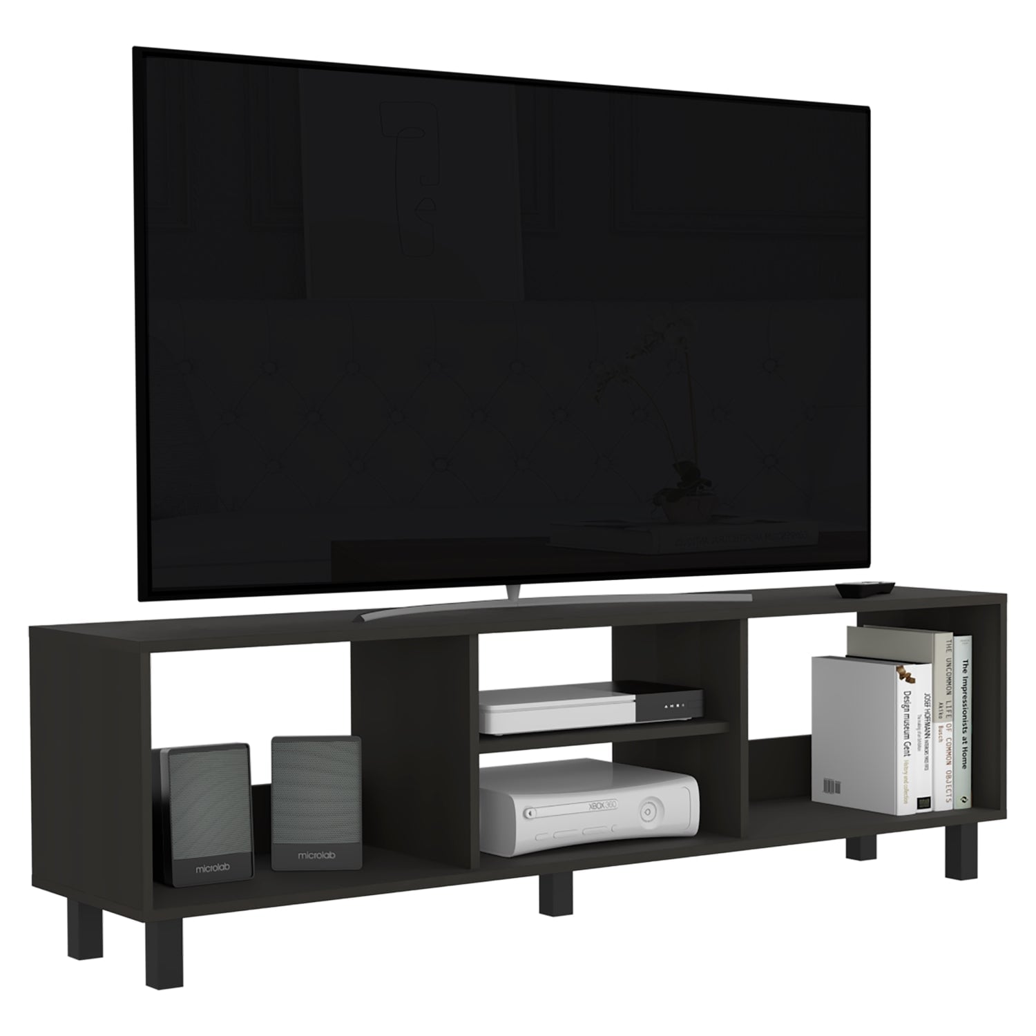 RACK TV FMFURNITURE NEGRO 70' MULTIUSOS FM 042N - 4