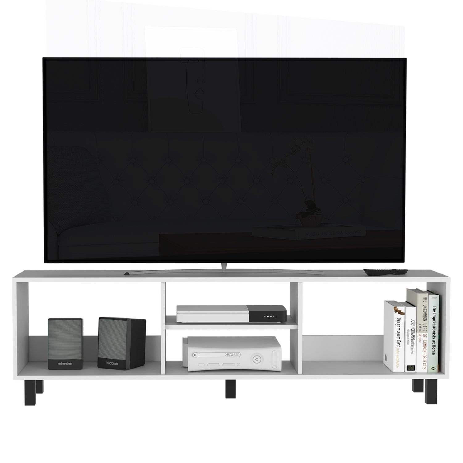 RACK TV FMFURNITURE BLANCO 70' MULTIUSOS FM 042B - 3