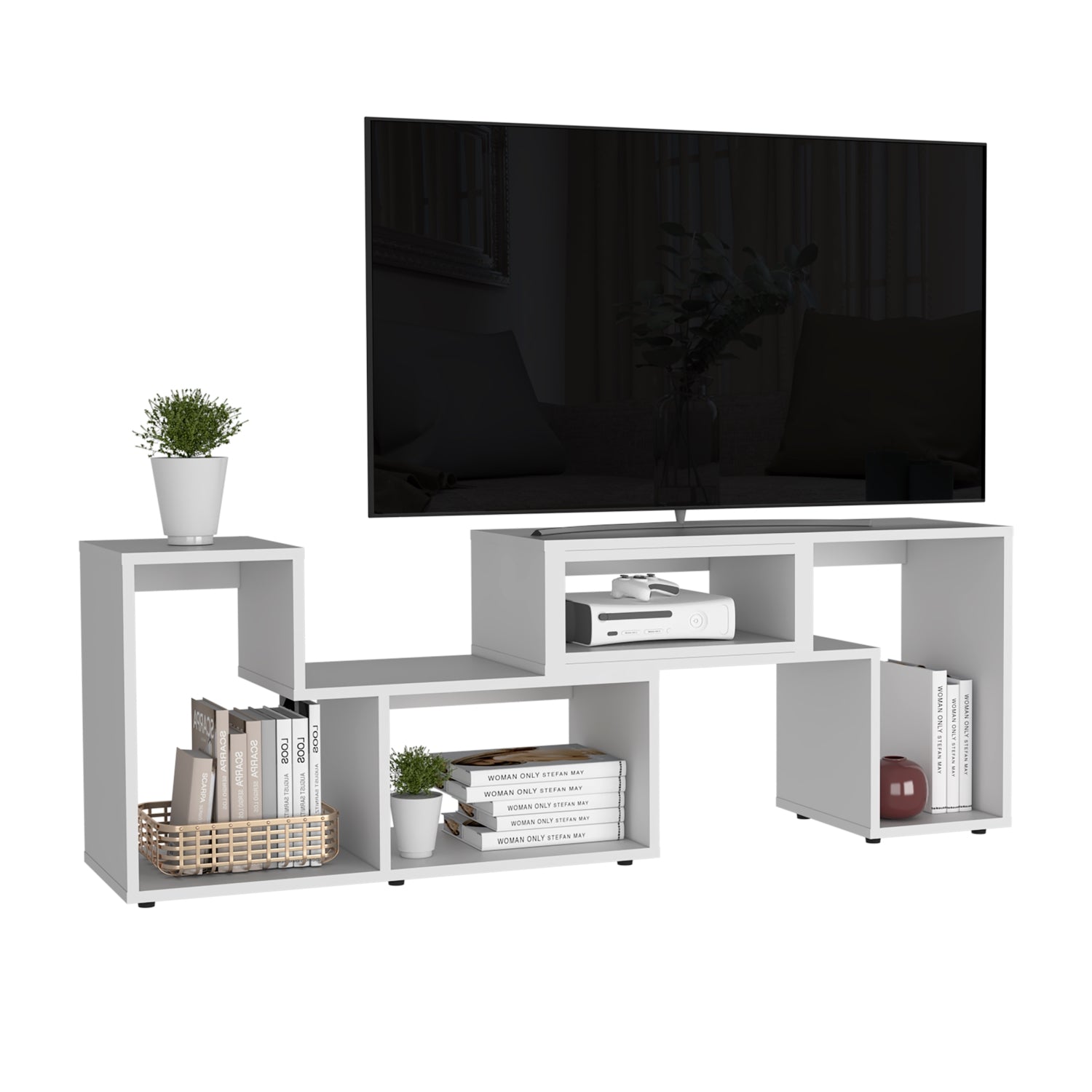 RACK TV FMFURNITURE BLANCO 40' EXTENSIBLE FM 036B - 3