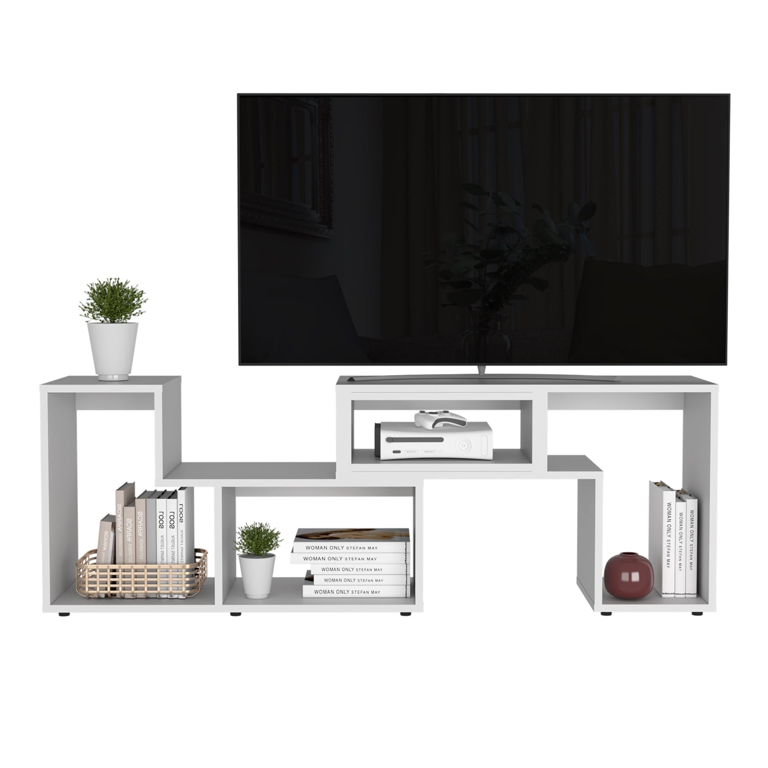 RACK TV FMFURNITURE BLANCO 40' EXTENSIBLE FM 036B - 4