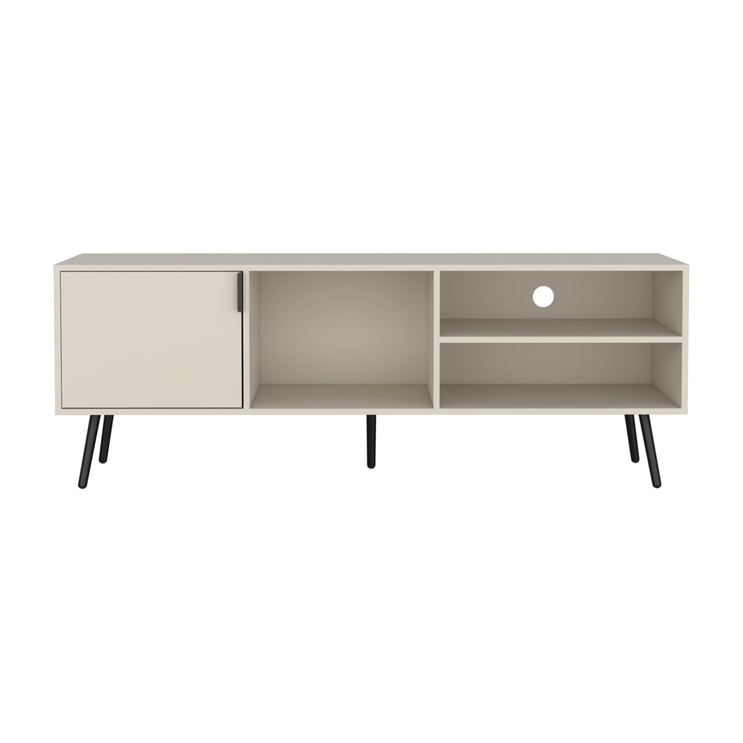 RACK TV FMFURNITURE BEIGE 65' CON 1 PUERTA ABATIBLE FM 043B - 2