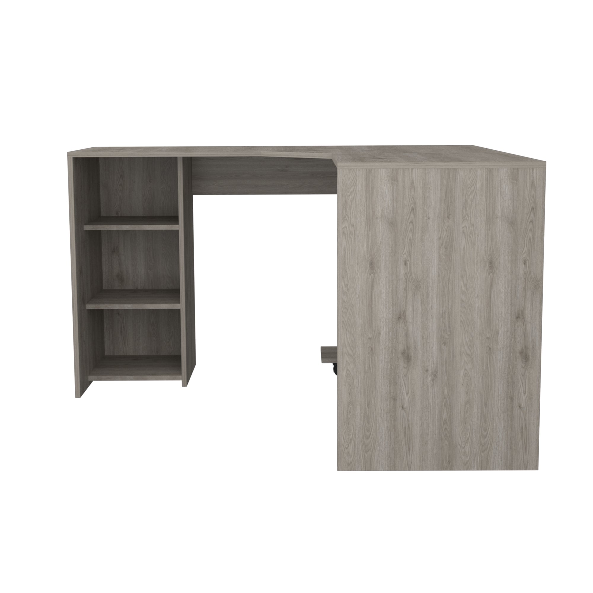 ESCRITORIO FMFURNITURE EN L + BASE MOVIL CPU FM 056G CLARO GRIS - 2