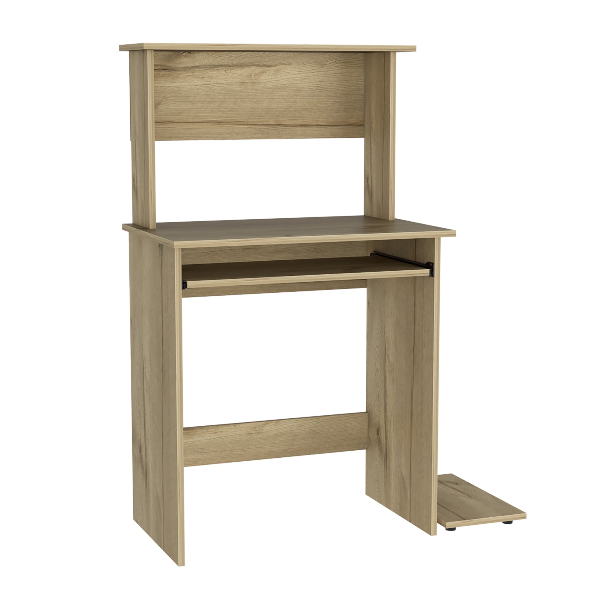 ESCRITORIO FMFURNITURE CON PORTATECLADO Y BASE CPU FM 065C CAFÉ CLARO - 1