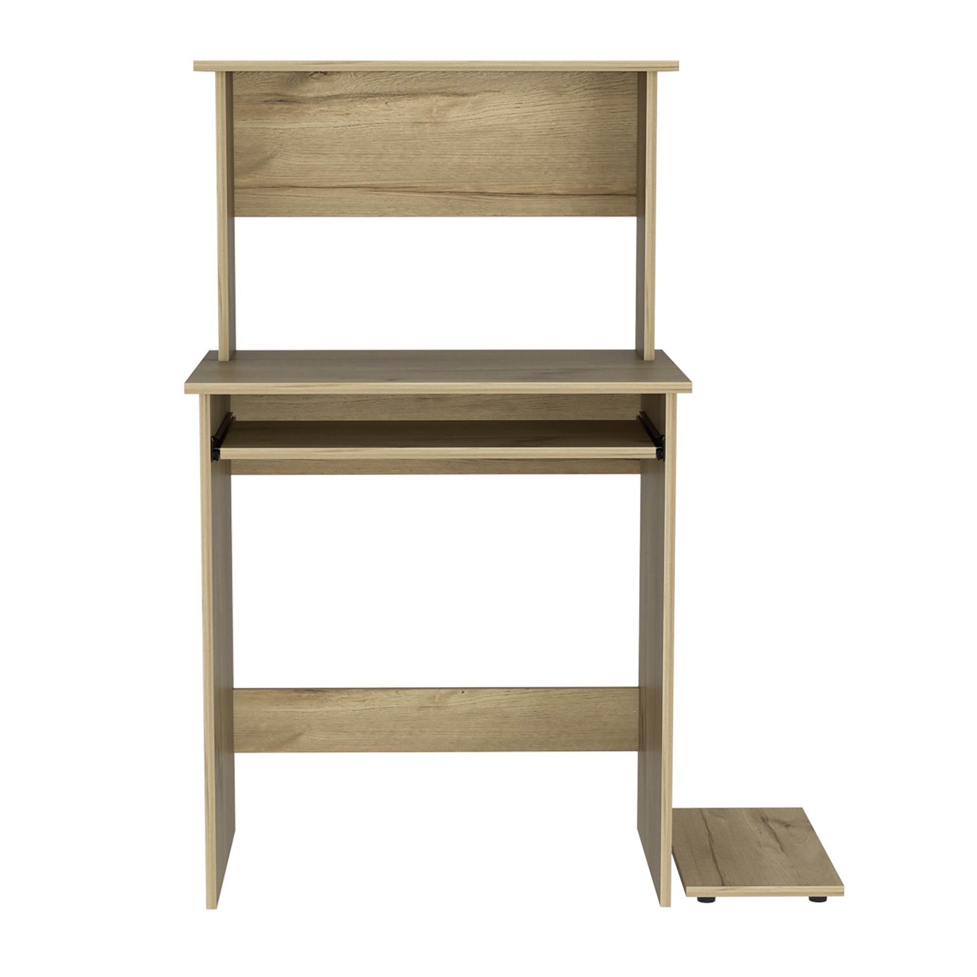ESCRITORIO FMFURNITURE CON PORTATECLADO Y BASE CPU FM 065C CAFÉ CLARO - 2