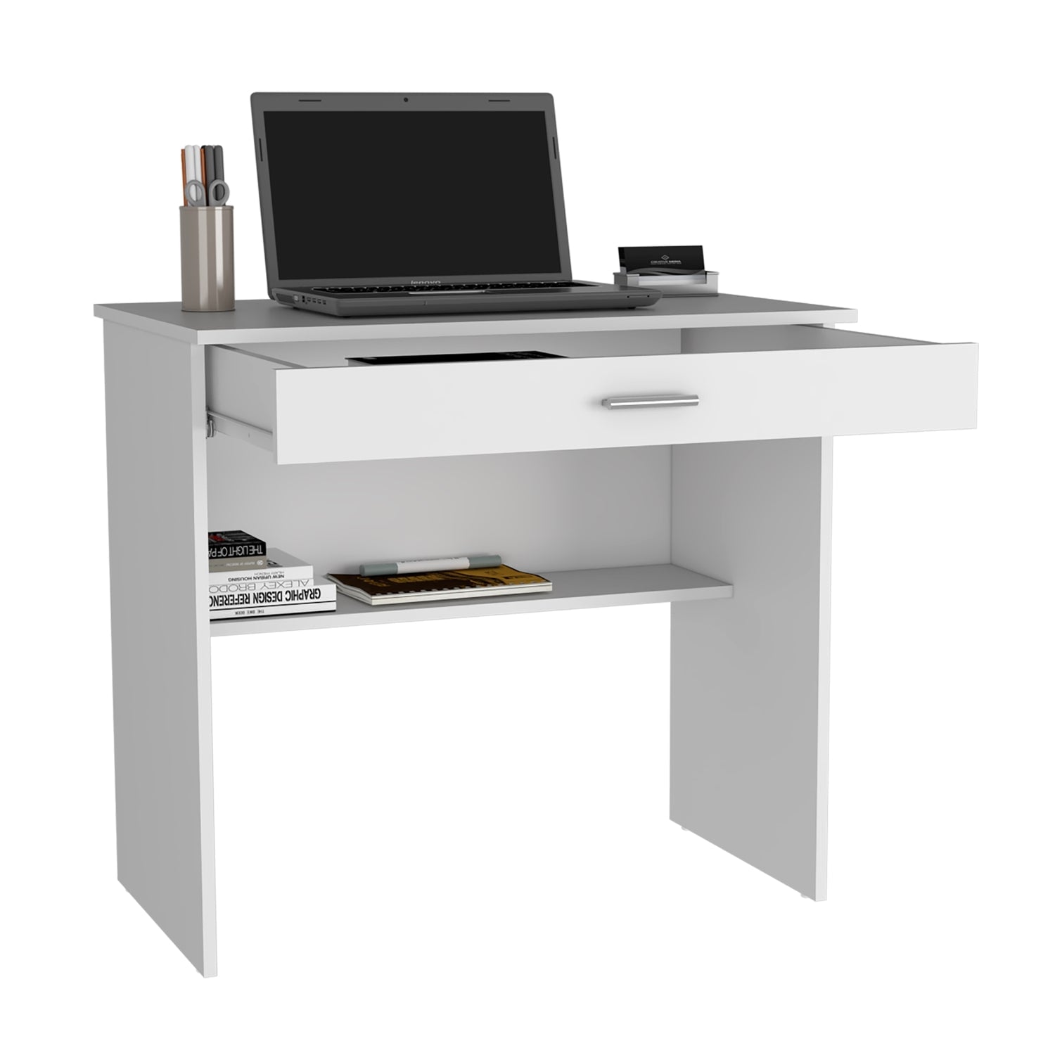 ESCRITORIO FMFURNITURE 1 CAJON 80X73X49.8 CM FM 058B BLANCO - 4