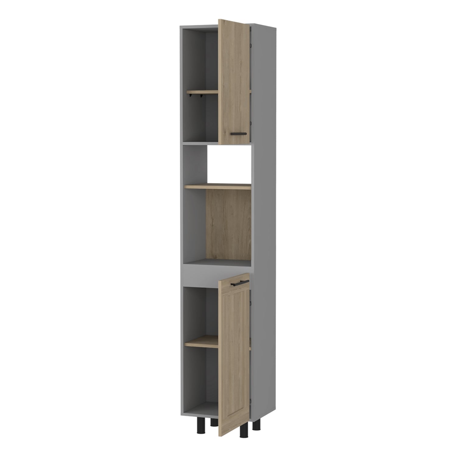 MUEBLE COCINA FMFURNITURE DESPENSA 2 PUERTAS FM-004G GRIS - 2