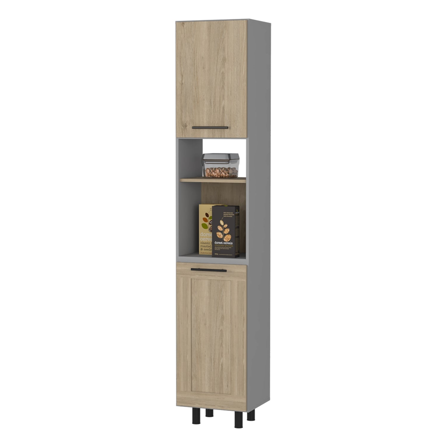 MUEBLE COCINA FMFURNITURE DESPENSA 2 PUERTAS FM-004G GRIS - 3