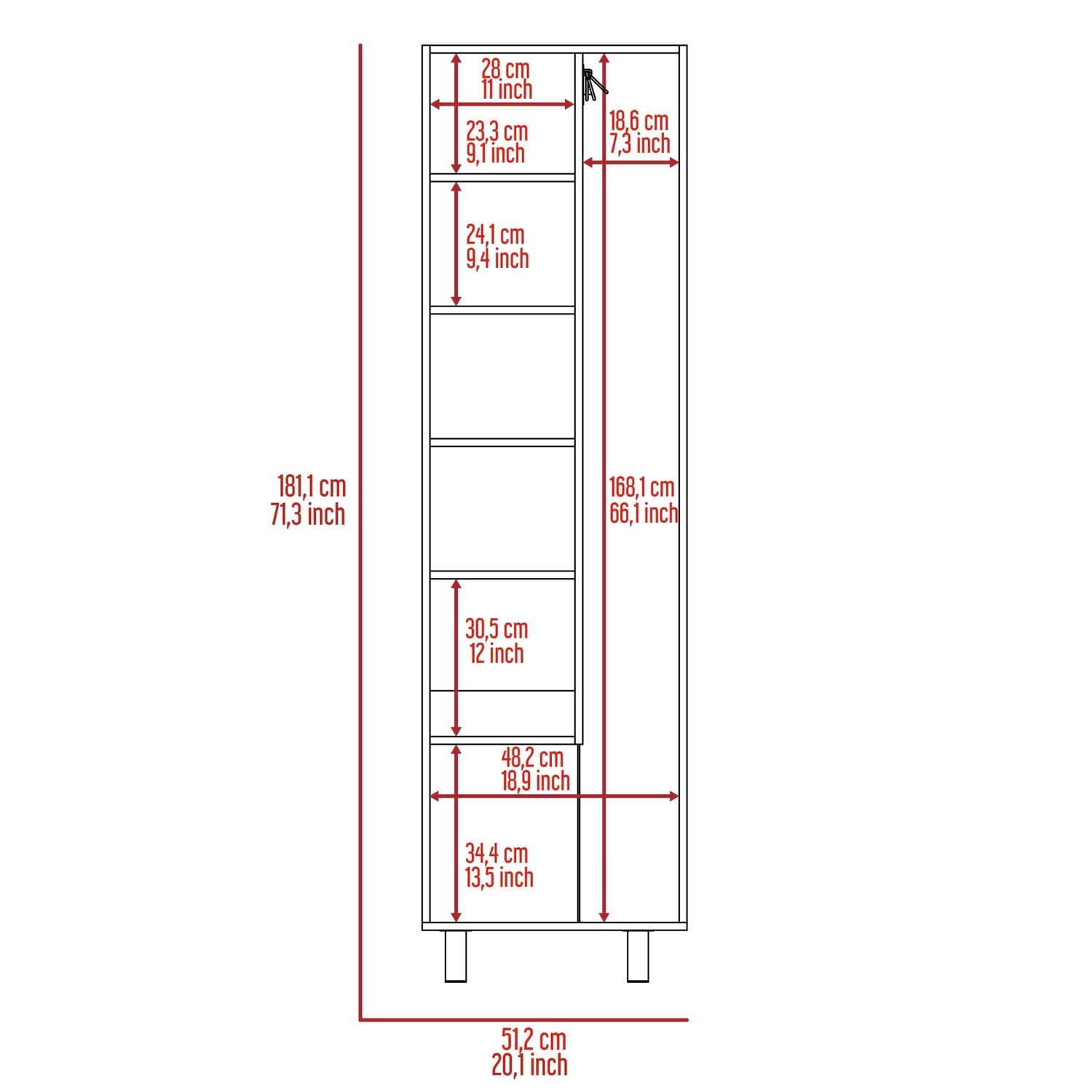 MUEBLE COCINA FMFURNITURE ASEO 2 PUERTAS FM 016B BLANCO - 8