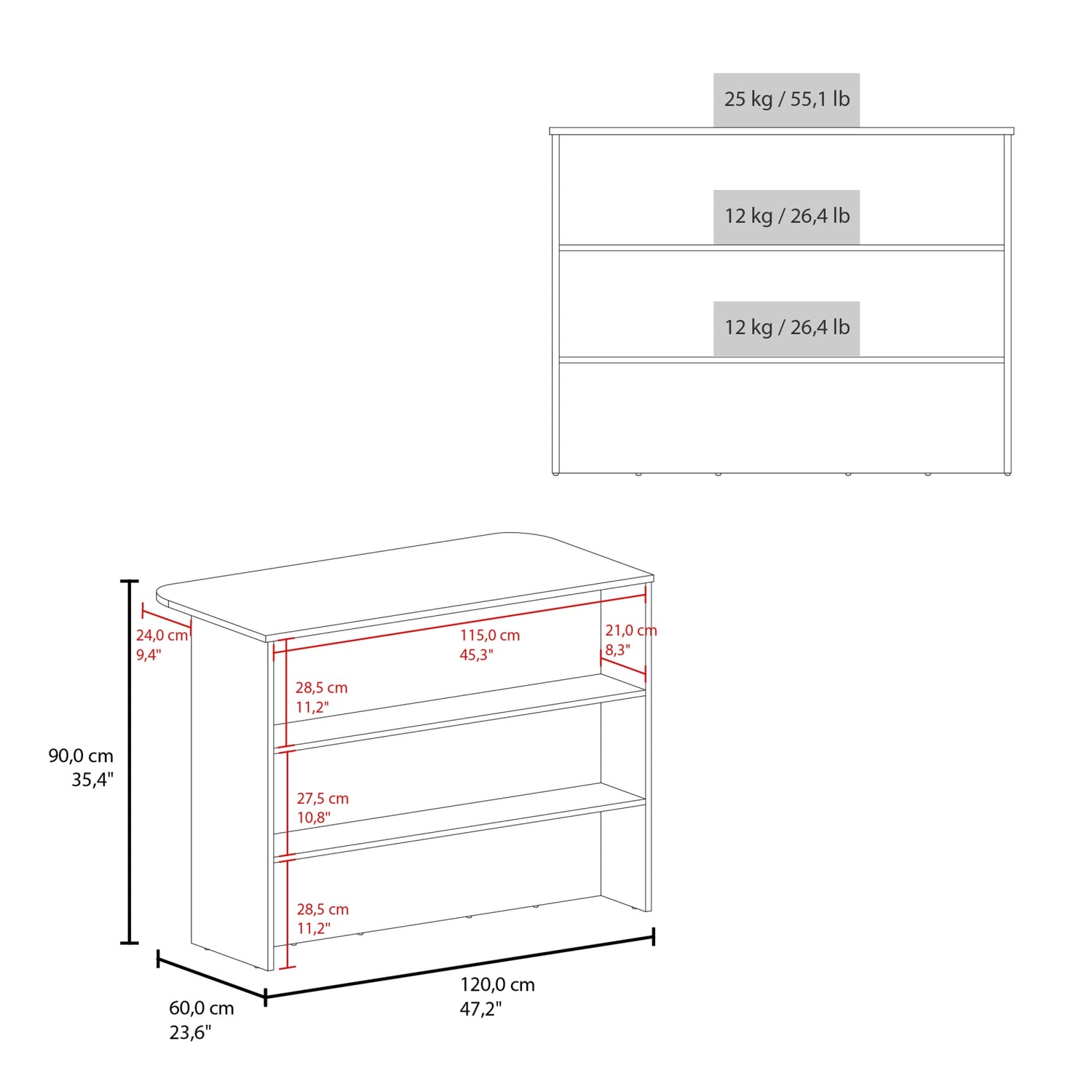 MUEBLE COCINA FMFURNITURE ISLA 120X60X90 CM FM-003G GRIS - 7