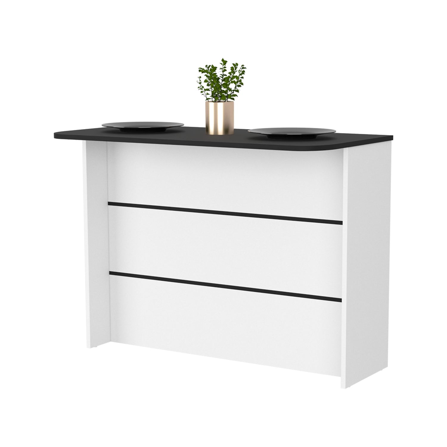 MUEBLE COCINA FMFURNITURE ISLA 120X60X90 CM FM-003N NEGRO - 3