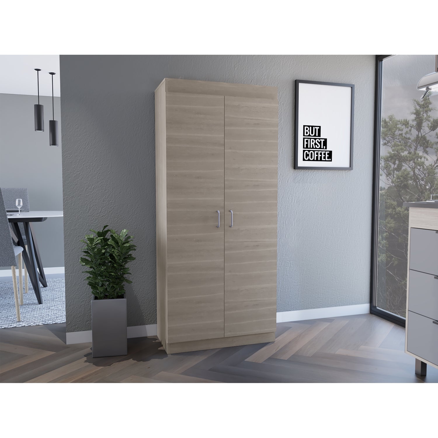 ALACENA FMFURNITURE MUEBLE 2 PUERTAS FM-012C CAFÉ CLARO - 5