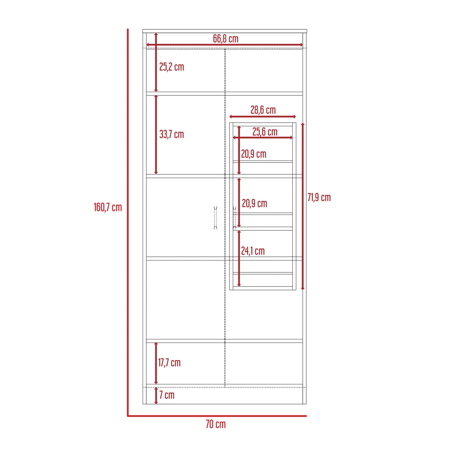ALACENA FMFURNITURE MUEBLE 2 PUERTAS FM-012C CAFÉ CLARO - 8