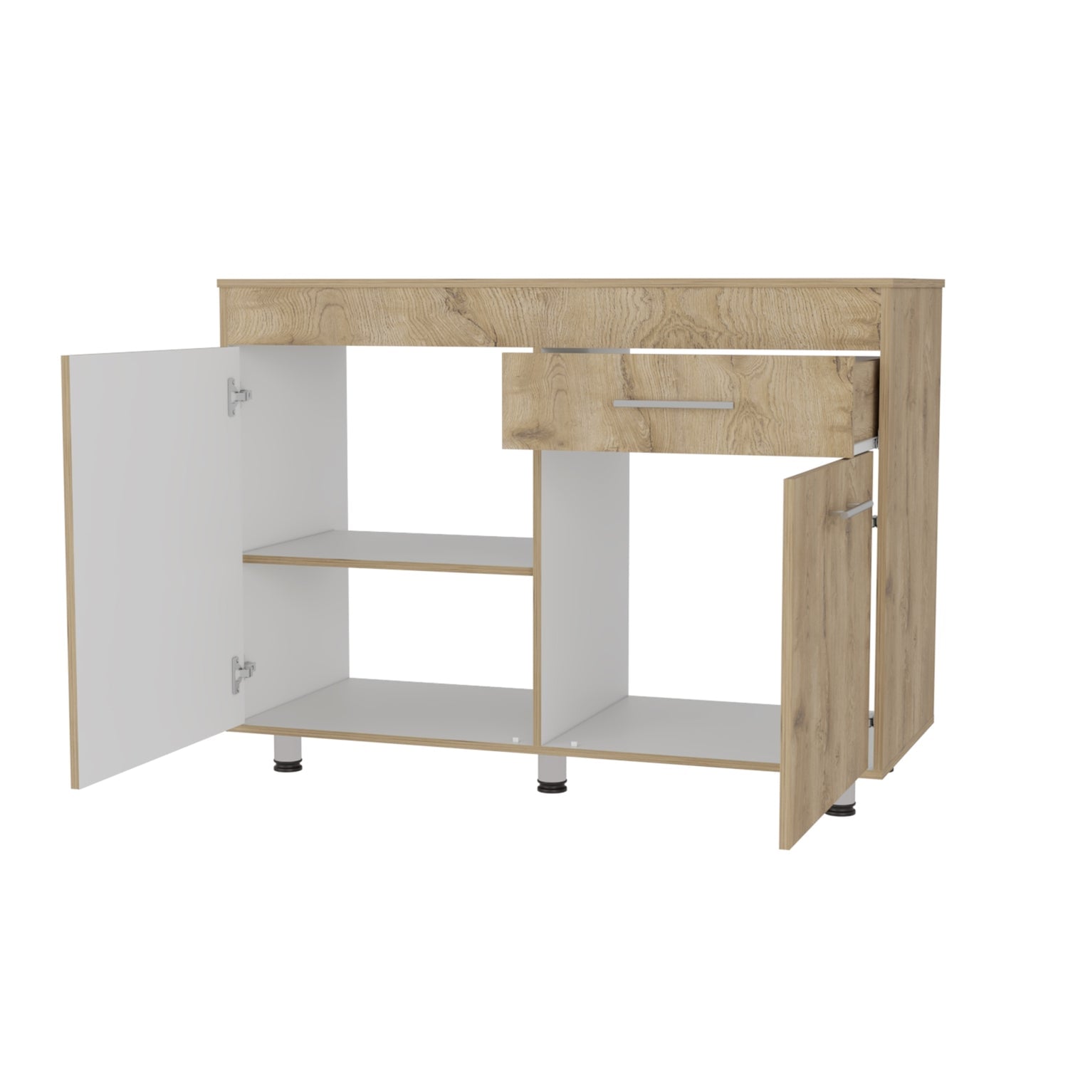 MUEBLE COCINA FMFURNITURE BASE 3 PUERTAS 1 CAJON MEALMINA FM-008C CAFE CLARO - 2