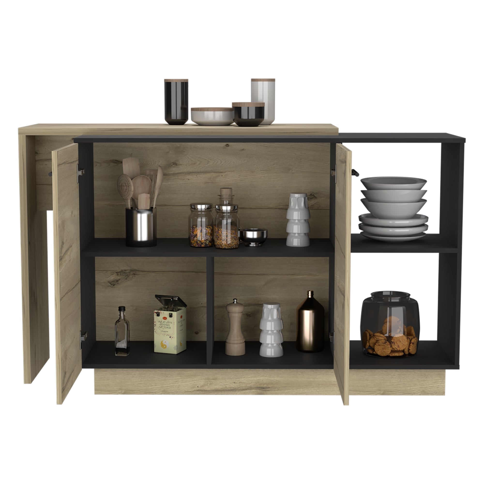 MUEBLE COCINA FMFURNITURE ISLA 2 PUERTAS FM 009C CAFÉ CLARO - 3