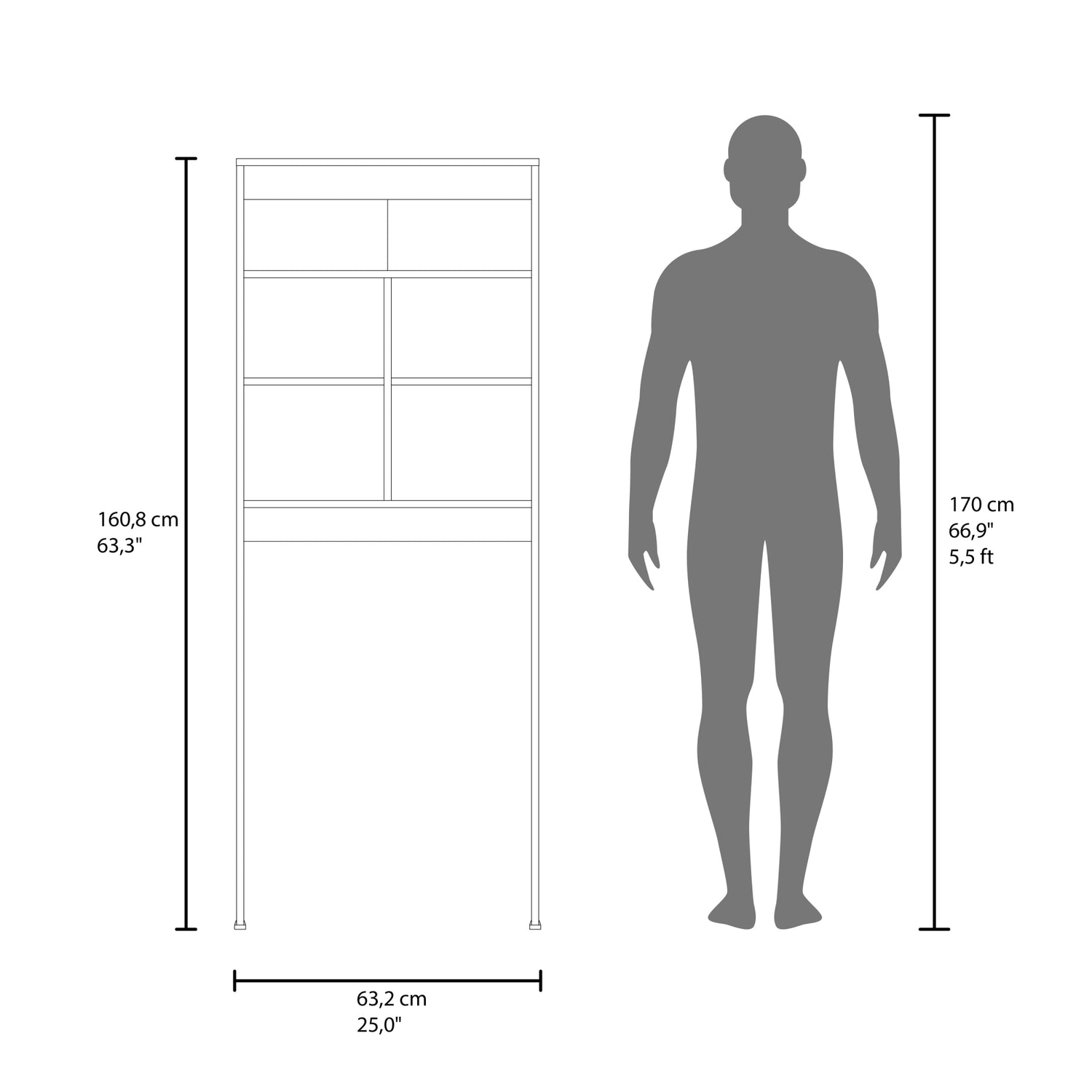 ESTANTE WC 5 REPISAS FM-014B - BLANCO - 8