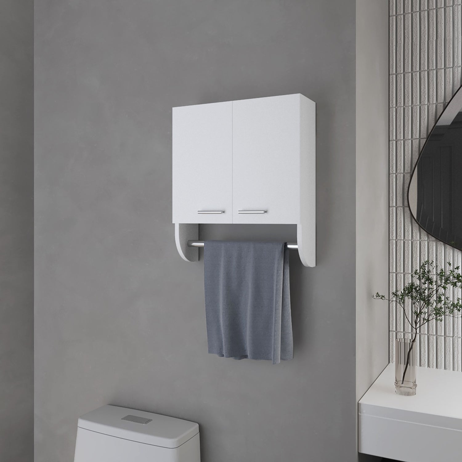 MUEBLE BAÑO FMFURNITURE BOTIQUIN 2 PUERTAS FM 007B BLANCO - 5