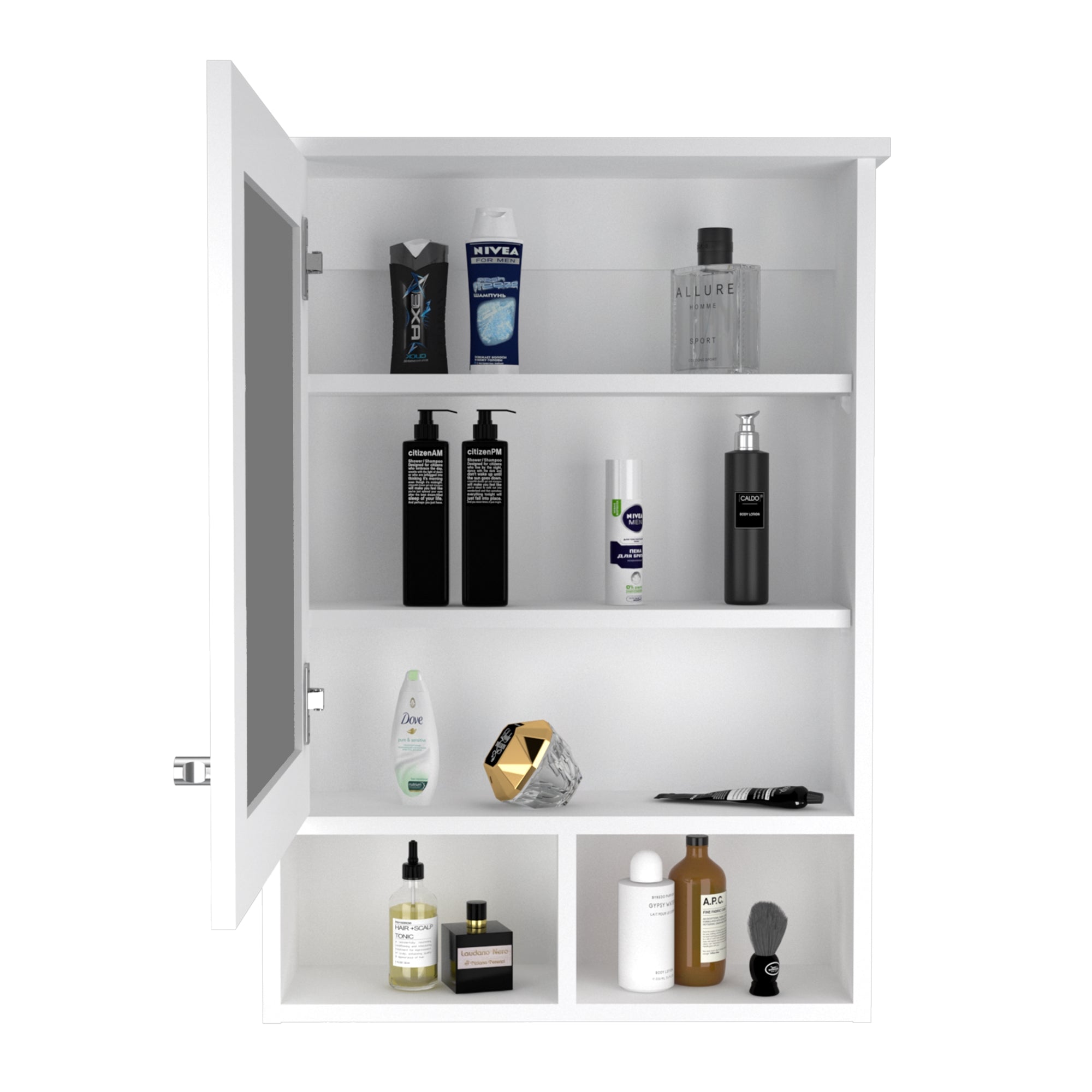 MUEBLE BAÑO FMFURNITURE BOTIQUIN CON ESPEJO 1 PUERTA FM 016B BLANCO - 3