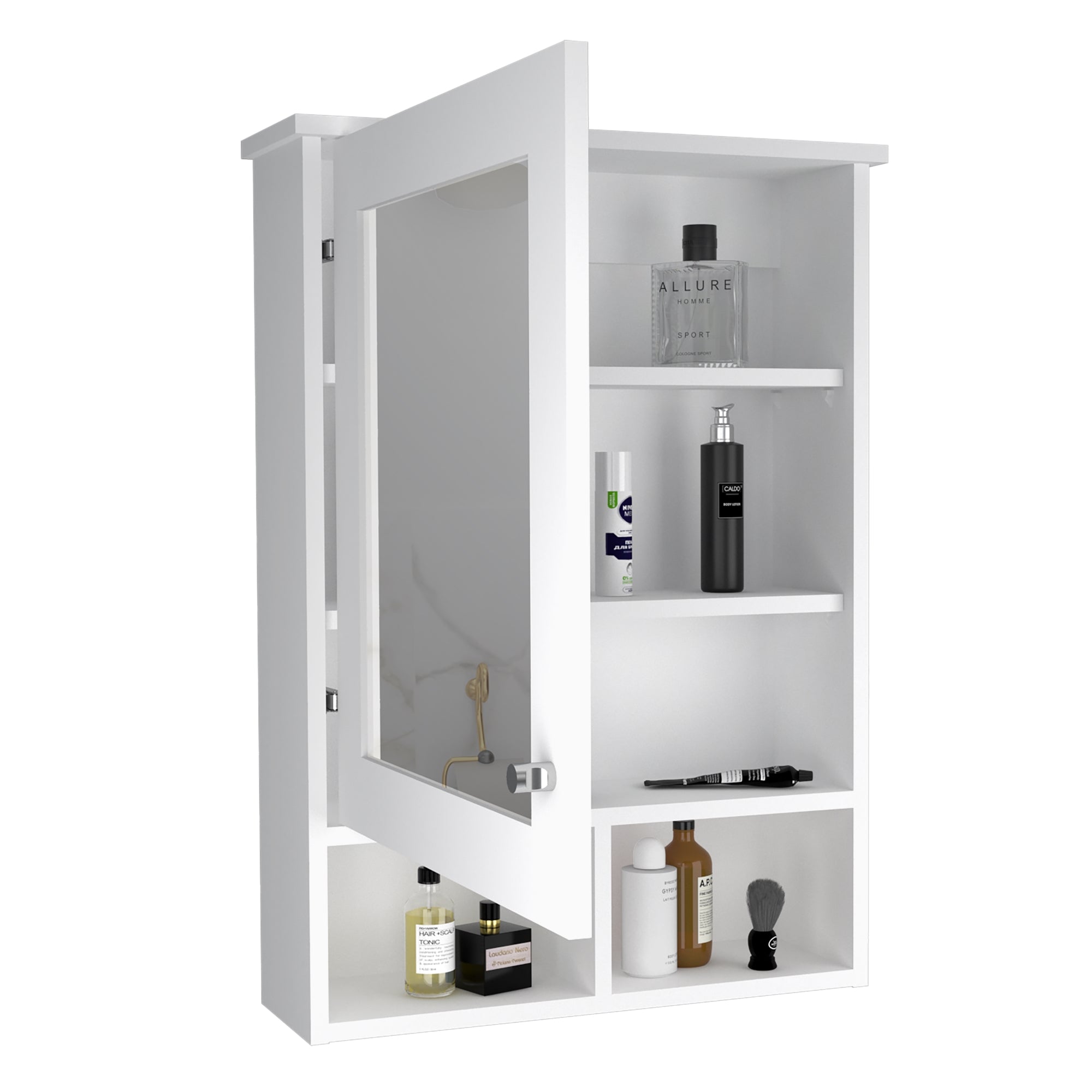 MUEBLE BAÑO FMFURNITURE BOTIQUIN CON ESPEJO 1 PUERTA FM 016B BLANCO - 4