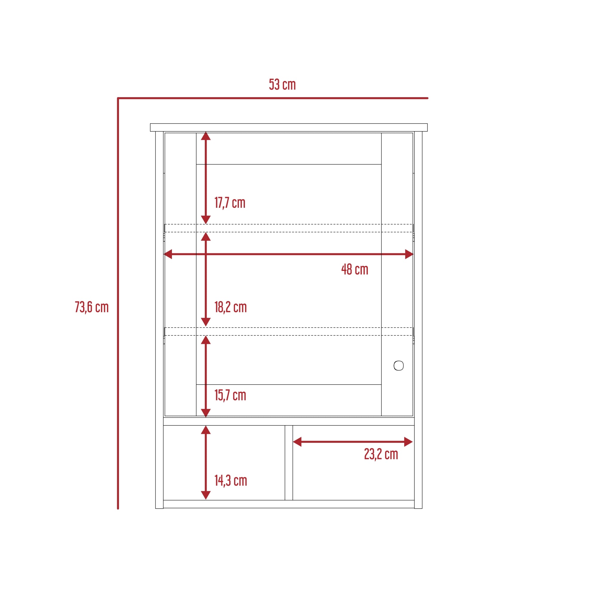 MUEBLE BAÑO FMFURNITURE BOTIQUIN CON ESPEJO 1 PUERTA FM 016B BLANCO - 8