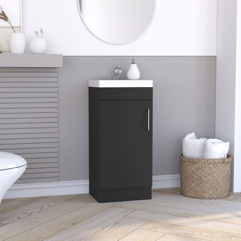 MUEBLE VANITORIO 1 PUERTA FM-005N - NEGRO - 5
