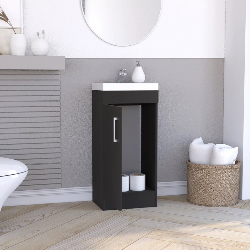 MUEBLE VANITORIO 1 PUERTA FM-005N - NEGRO - 6