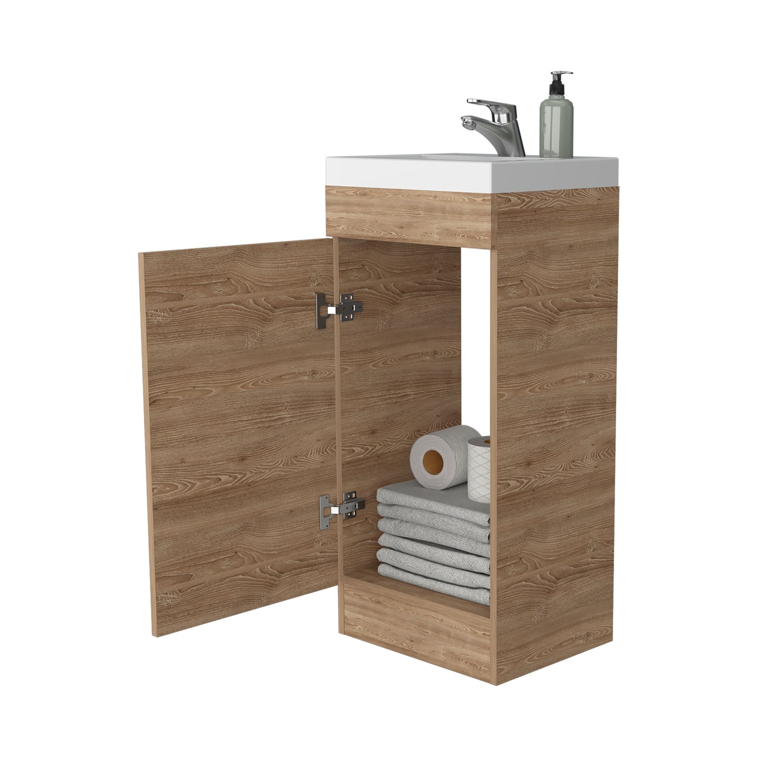 MUEBLE VANITORIO FMFURNITURE 1 PUERTA FM 005C CAFÉ CLARO - 4