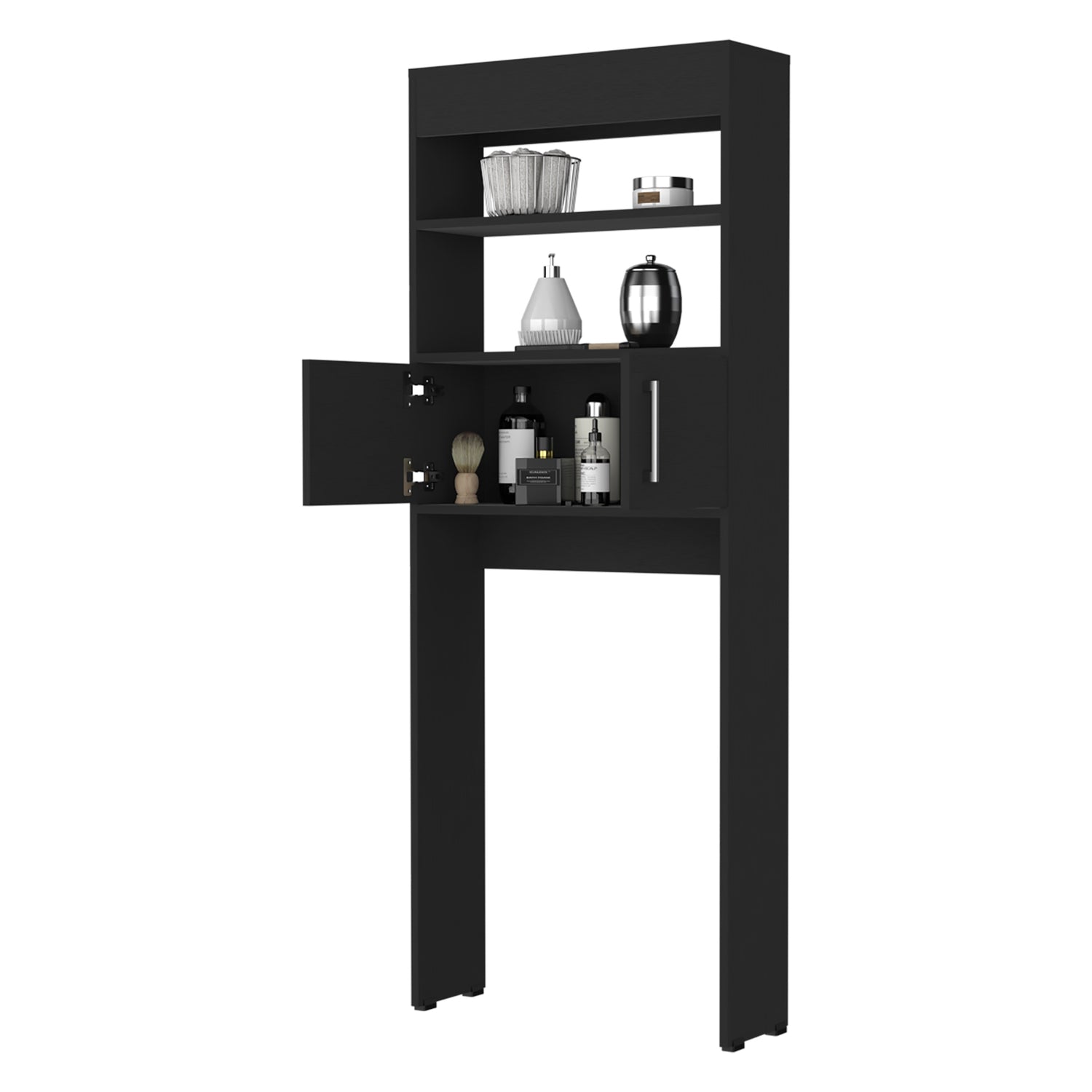 MUEBLE BAÑO FMFURNITURE OPTIMIZADOR CON 2 PUERTAS FM 008N NEGRO - 4