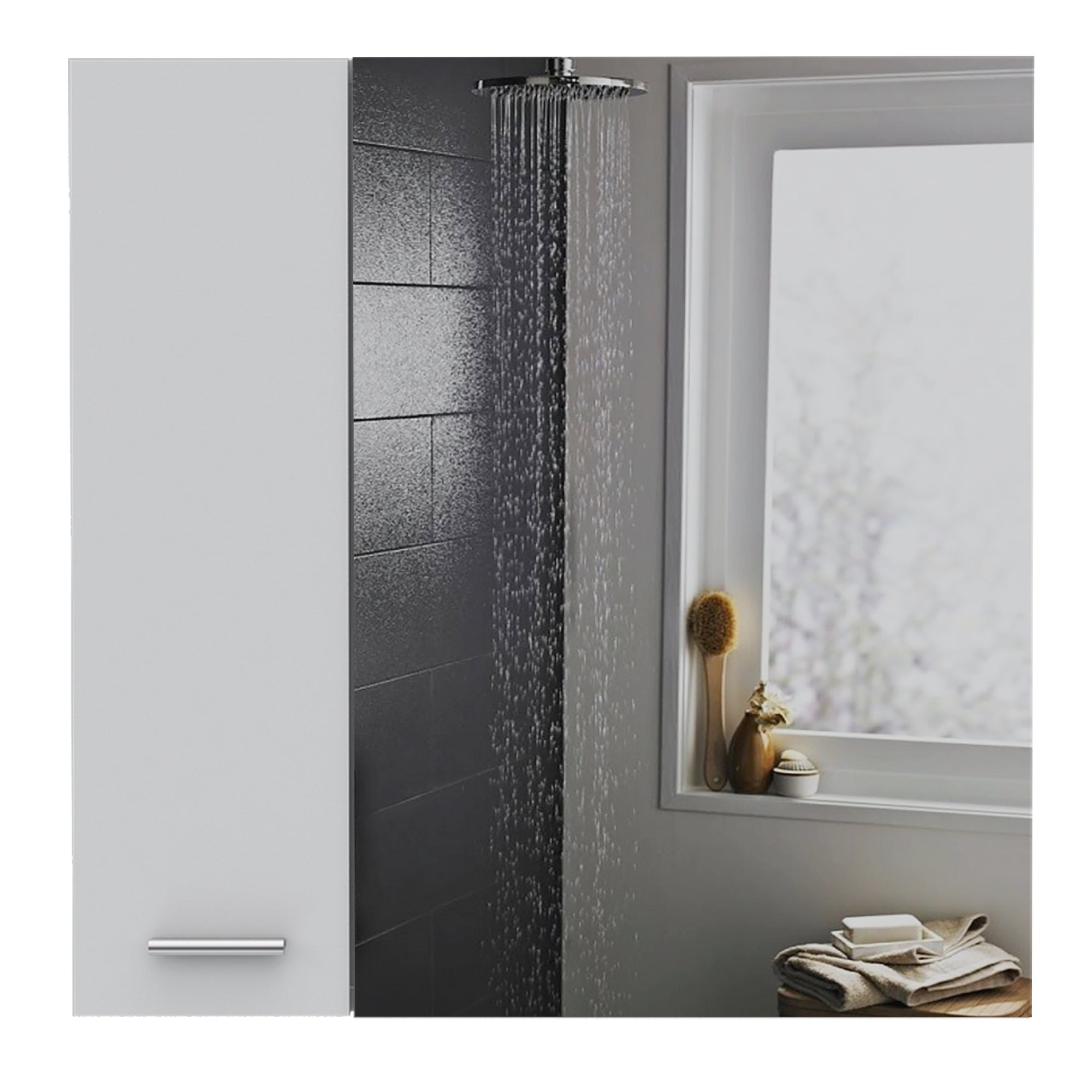 MUEBLE BAÑO FMFURNITURE BOTIQUIN CON ESPEJO 2 PUERTAS FM 015B BLANCO - 1