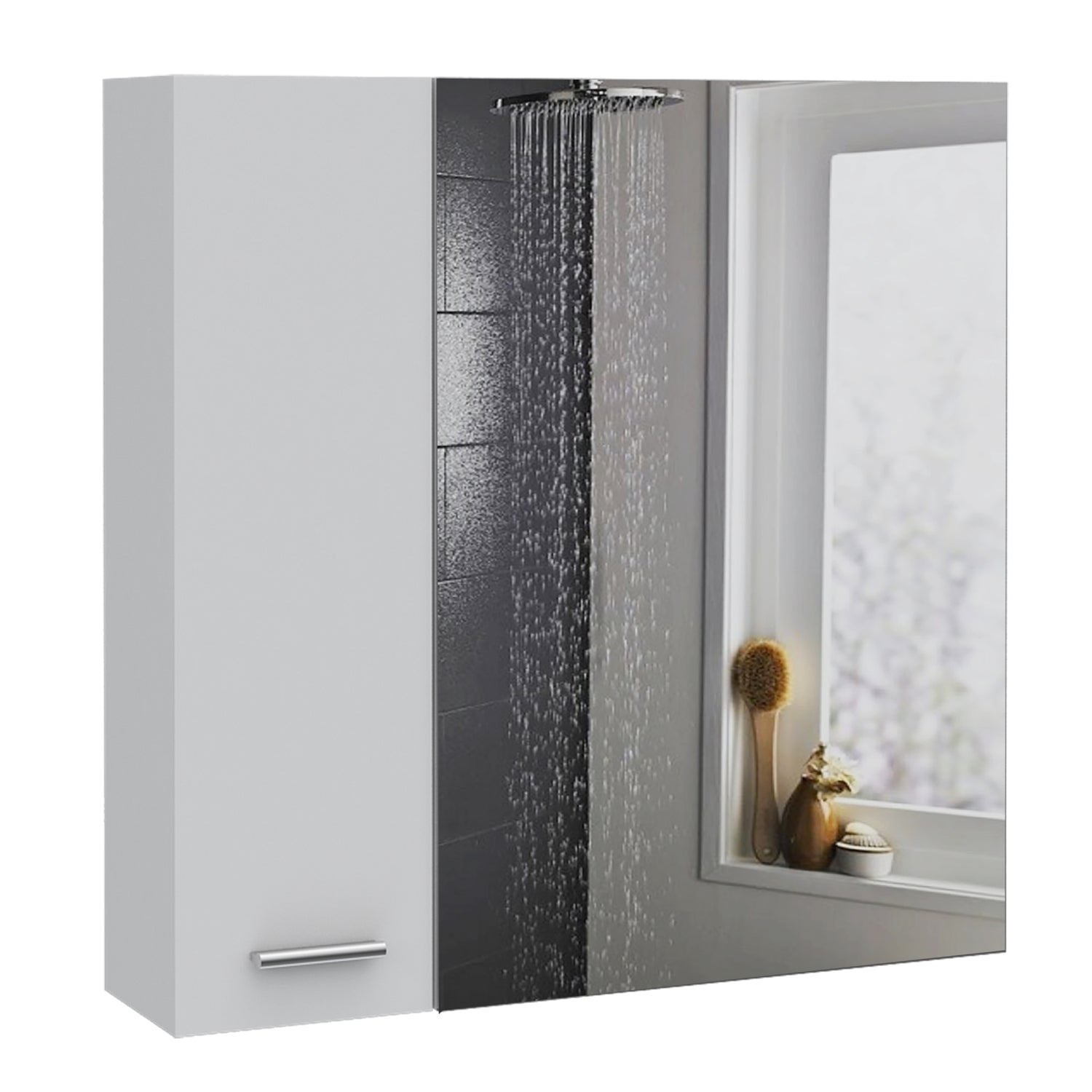 MUEBLE BAÑO FMFURNITURE BOTIQUIN CON ESPEJO 2 PUERTAS FM 015B BLANCO - 2