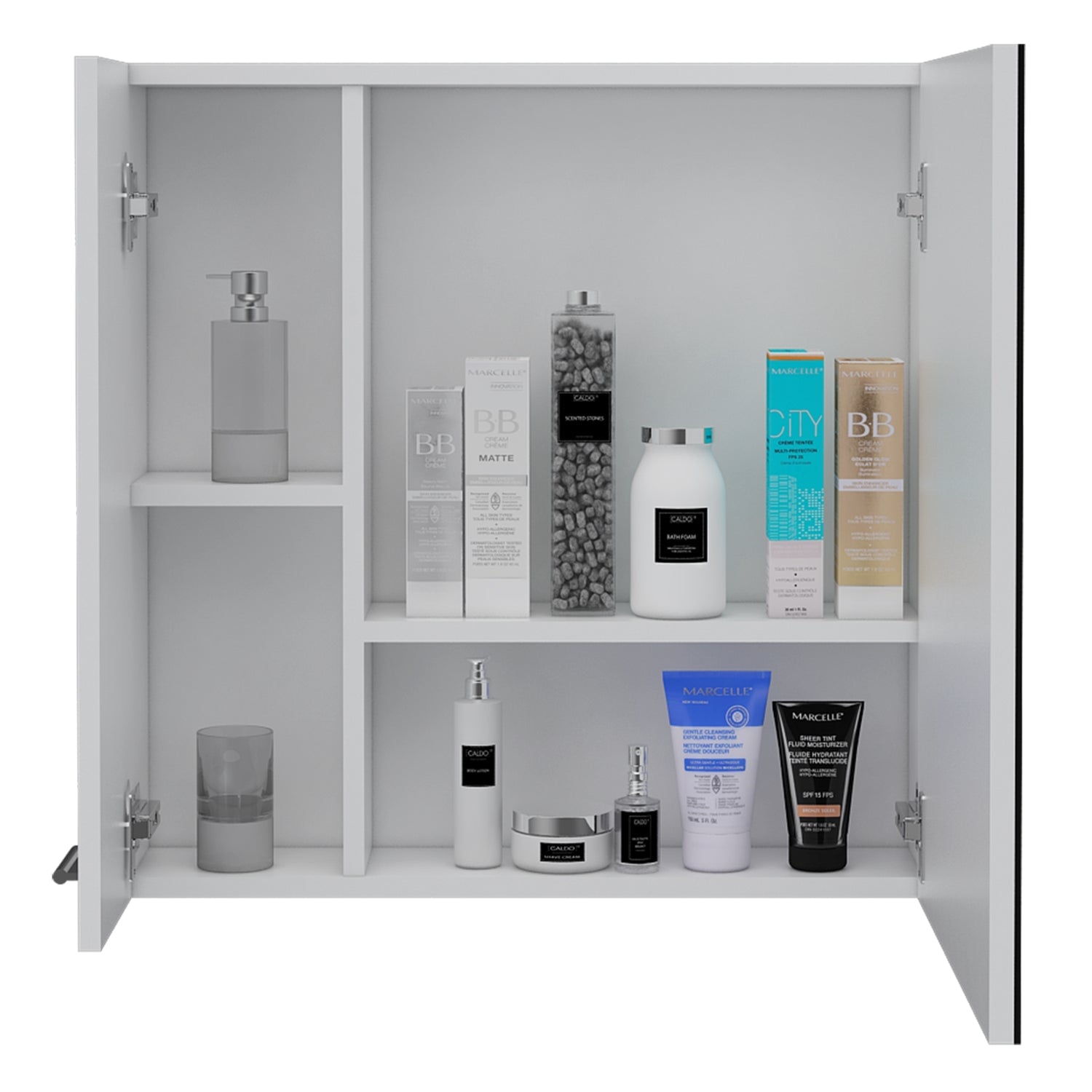 MUEBLE BAÑO FMFURNITURE BOTIQUIN CON ESPEJO 2 PUERTAS FM 015B BLANCO - 3