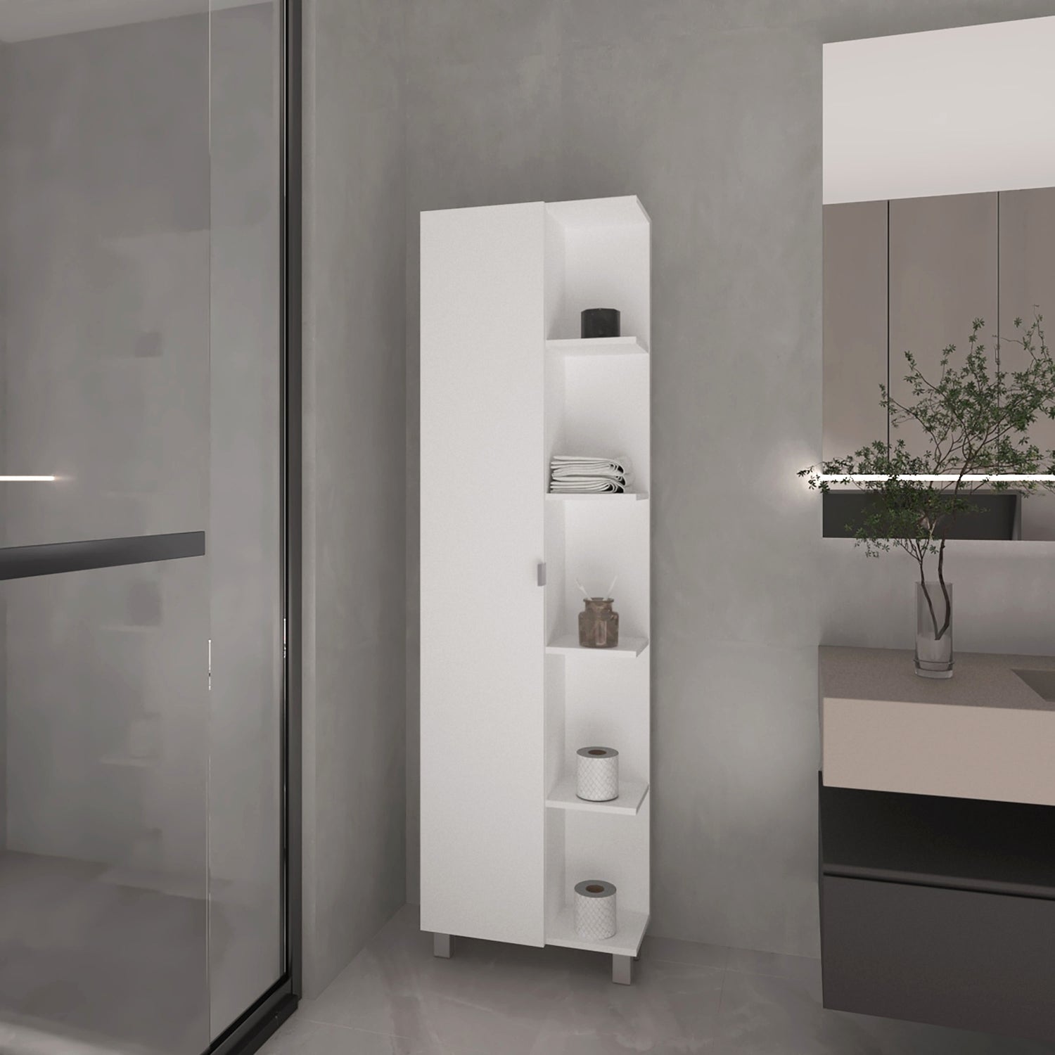 ESTANTE FMFURNITURE ORGANIZADOR BAÑO 9 REPISAS FM 002B BLANCO - 5