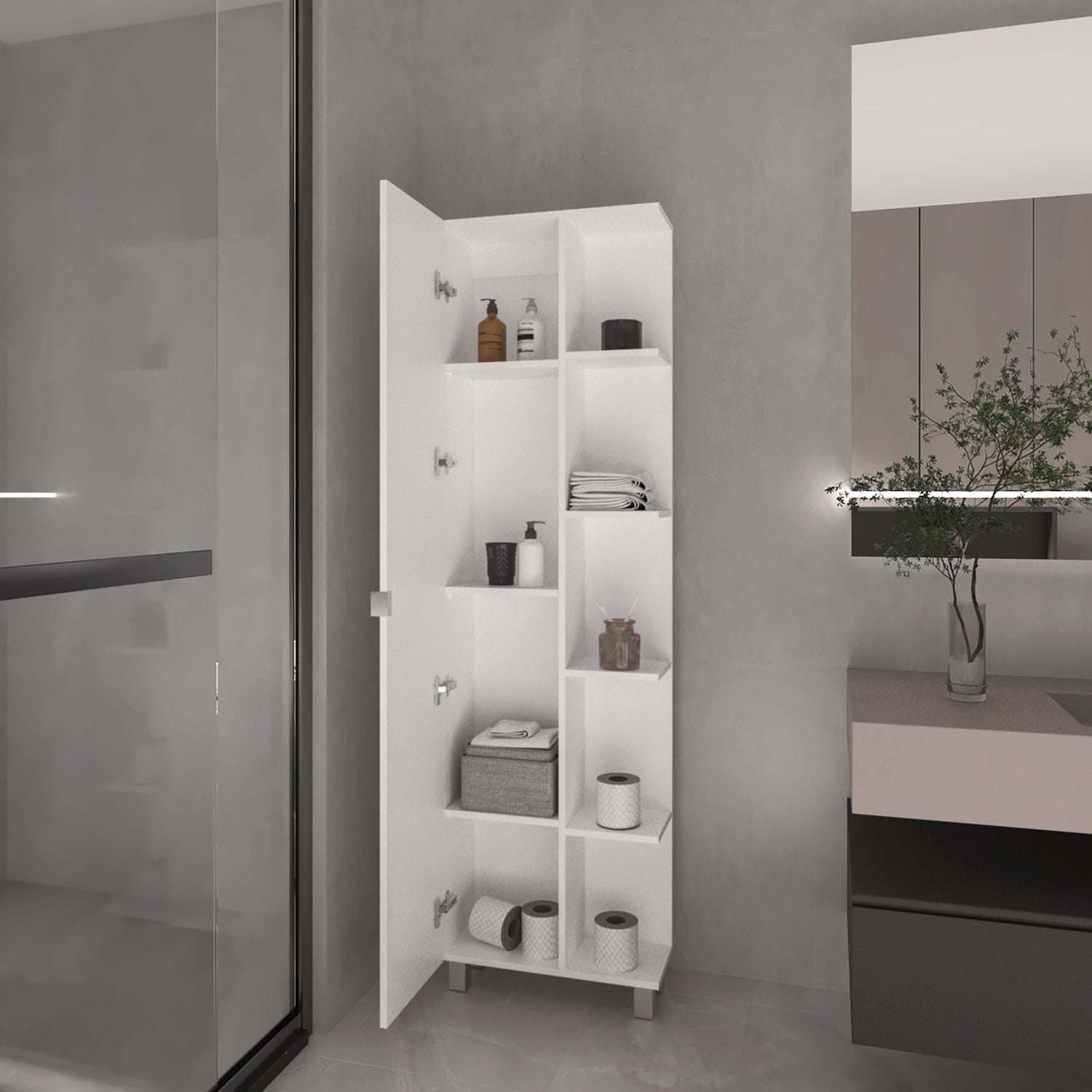 ESTANTE FMFURNITURE ORGANIZADOR BAÑO 9 REPISAS FM 002B BLANCO - 6
