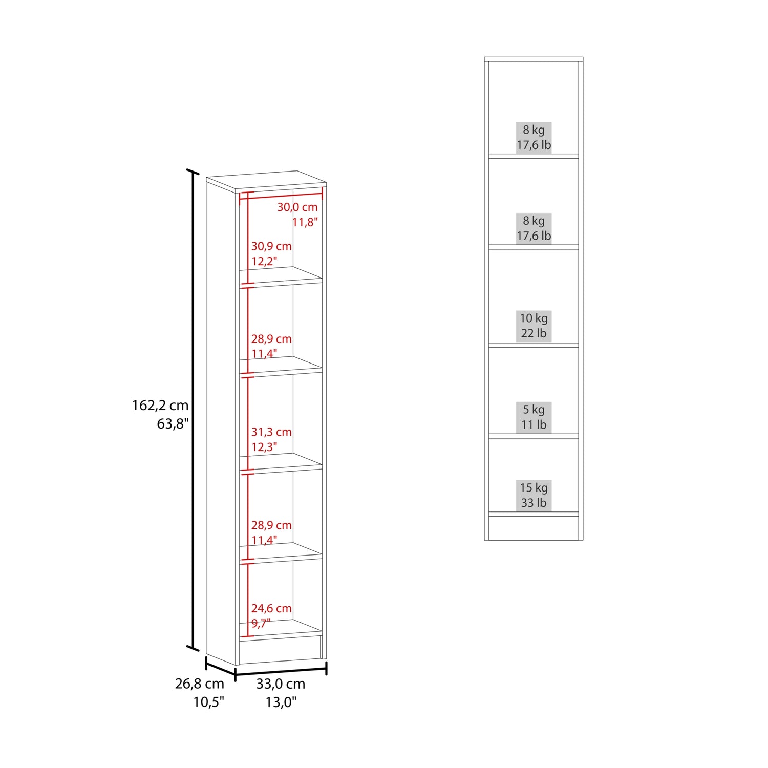 ESTANTE FMFURNITURE ORGANIZADOR BAÑO 1 PUERTA FM 011B BLANCO - 7