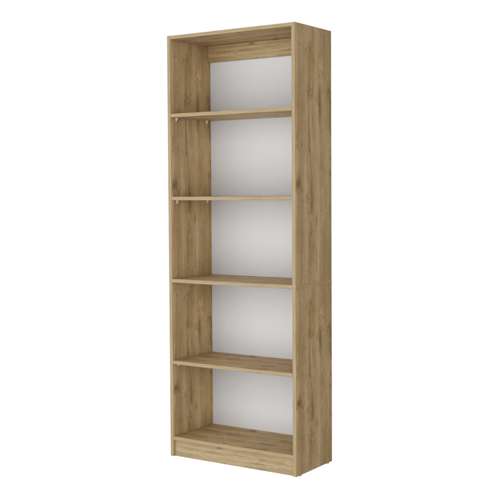 LIBRERO ESTANTE 5 REPISAS MELAMINA FM-019C CAFE CLARO - 1