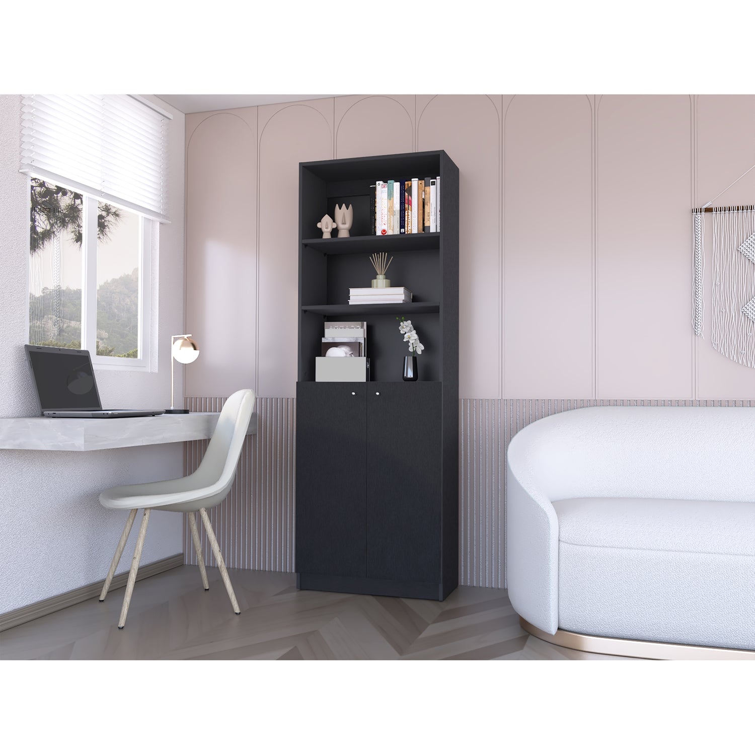 ESTANTE 2 PUERTAS FM-020N NEGRO - 5