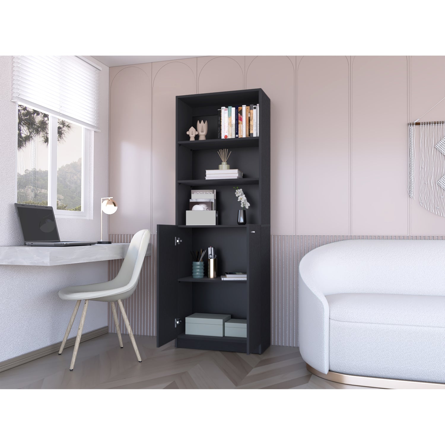 ESTANTE 2 PUERTAS FM-020N NEGRO - 6