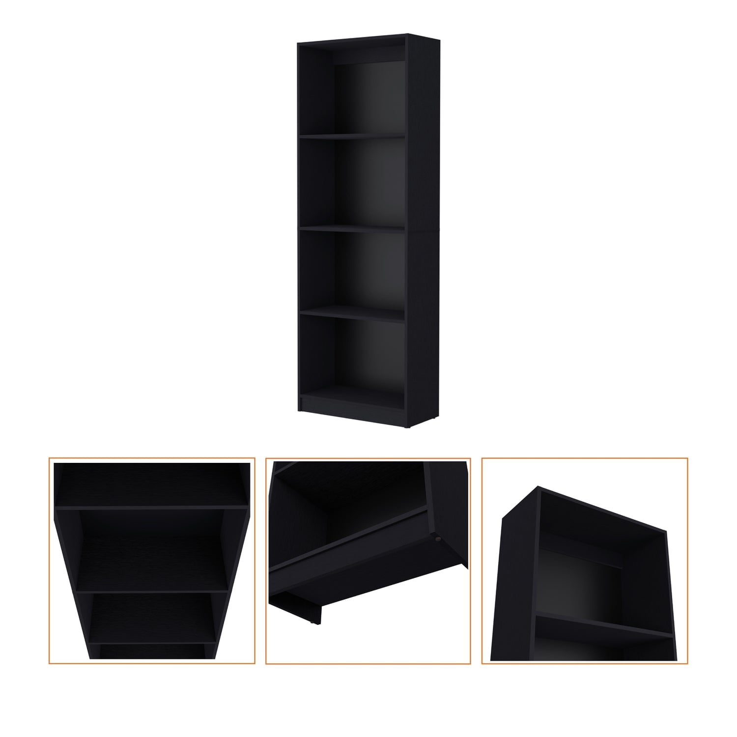 ESTANTE 4 REPISAS FM-017N NEGRO - 3