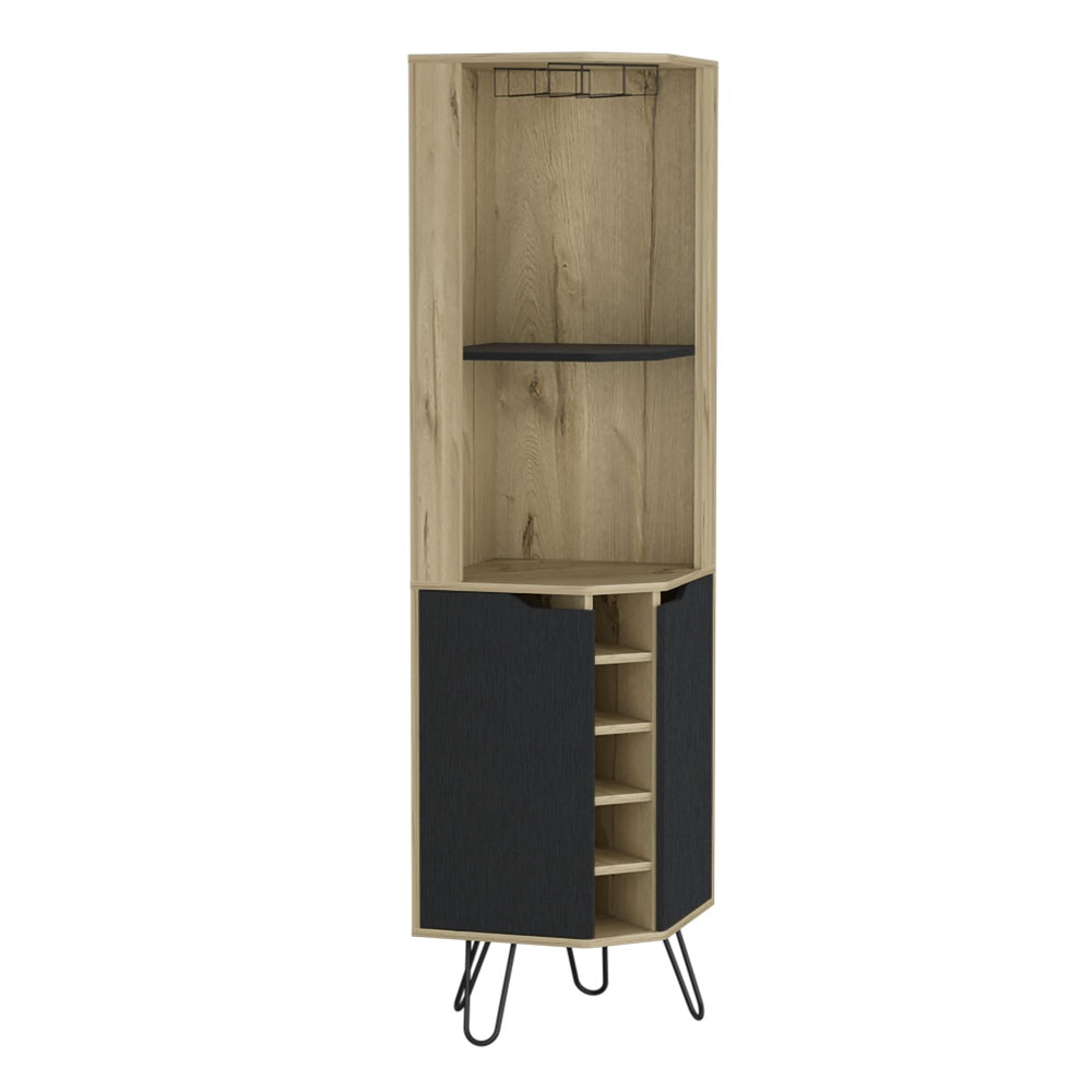 BAR FMFURNITURE ESQUINERO 5 BOTELLEROS 2 PUERTAS FM 008C CAFE CLARO - 2