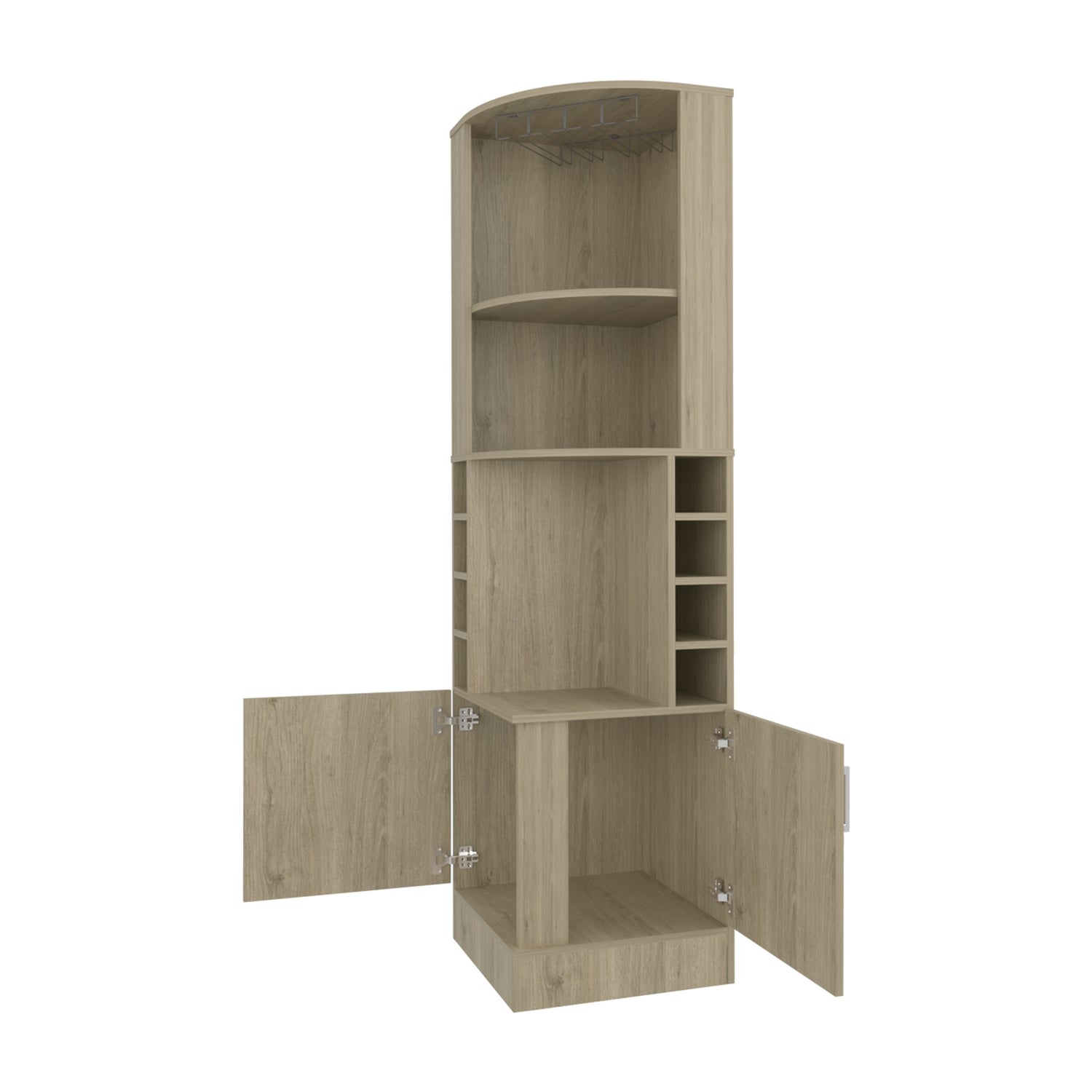 BAR FMFURNITURE ESQUINERO SOPORTE COPAS FM 001C CAFE CLARO - 2