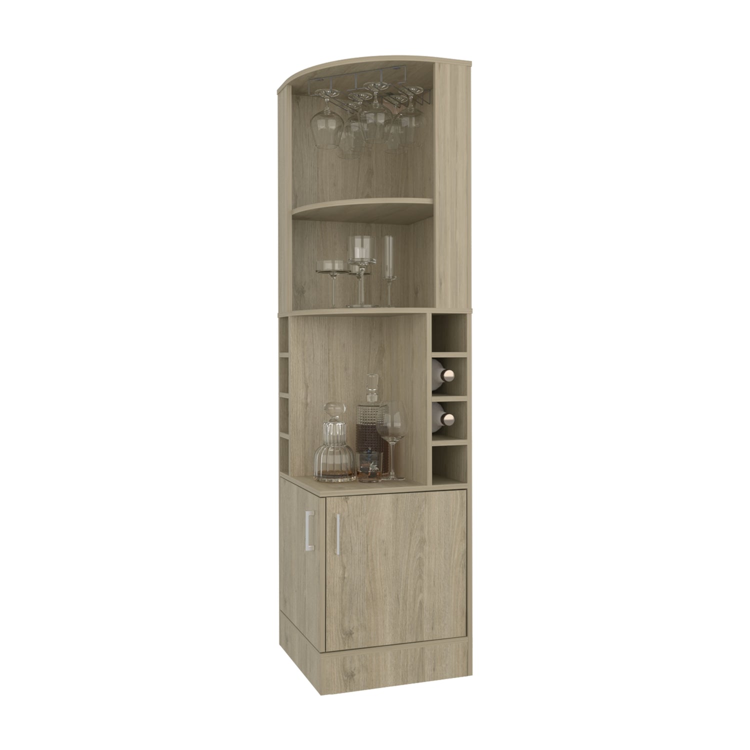 BAR FMFURNITURE ESQUINERO SOPORTE COPAS FM 001C CAFE CLARO - 3