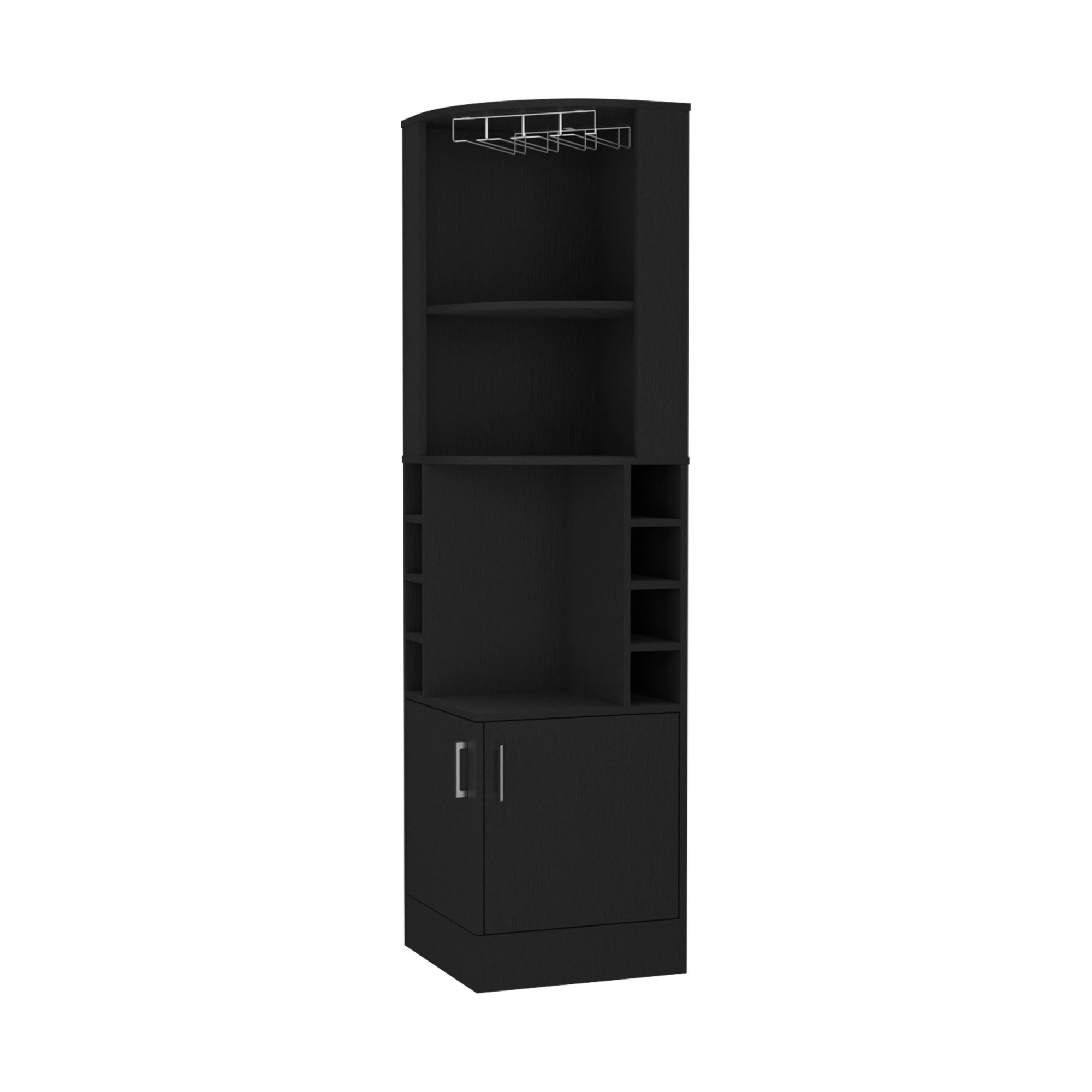 BAR FMFURNITURE ESQUINERO 8 BOTELLEROS Y PORTACOPAS FM 001C CAFE - 1
