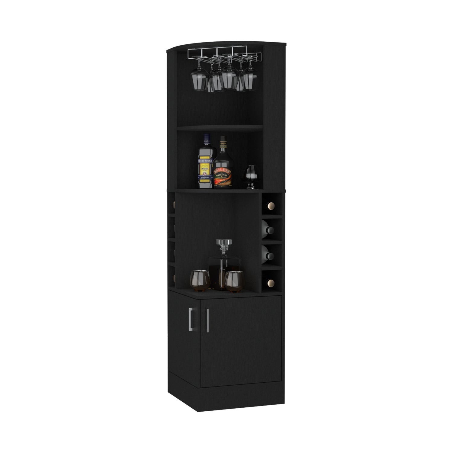 BAR FMFURNITURE ESQUINERO 8 BOTELLEROS Y PORTACOPAS FM 001C CAFE - 3